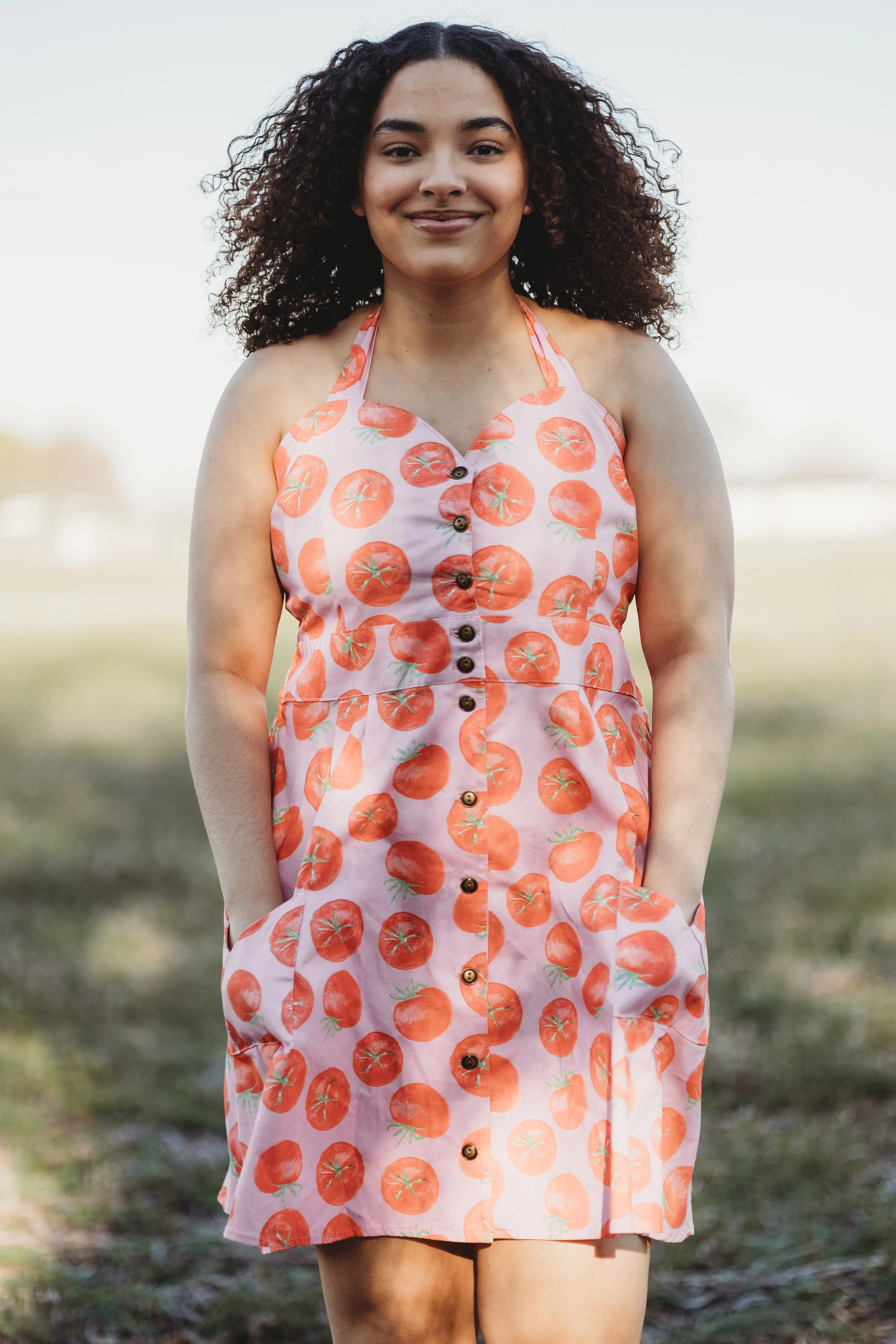 Adjustable-Length Fall Mood Bedding Dress in Tomato