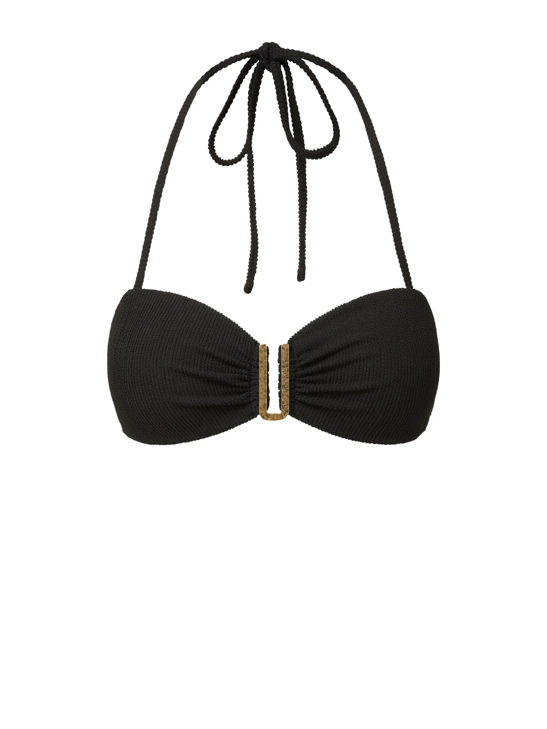 Adjustable Straps Cindy Swim Top Black Texture