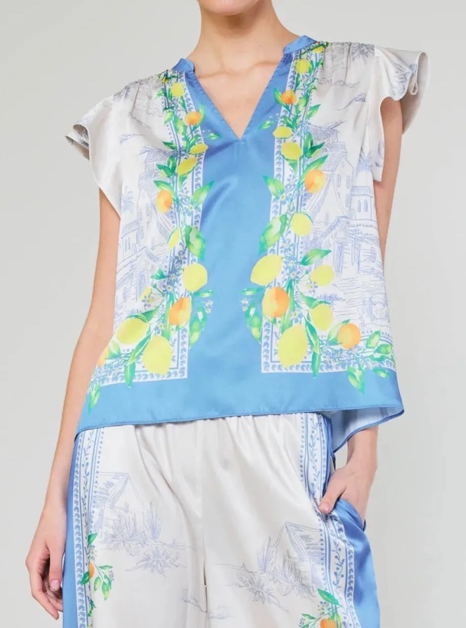 Long Sleeve Polo Citrus Top