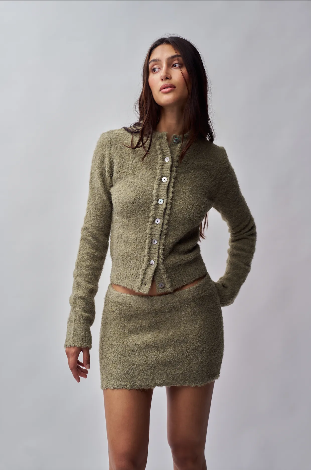 Lightweight Jersey Material MoistureWicking Yarn Palmyra Knit Cardigan