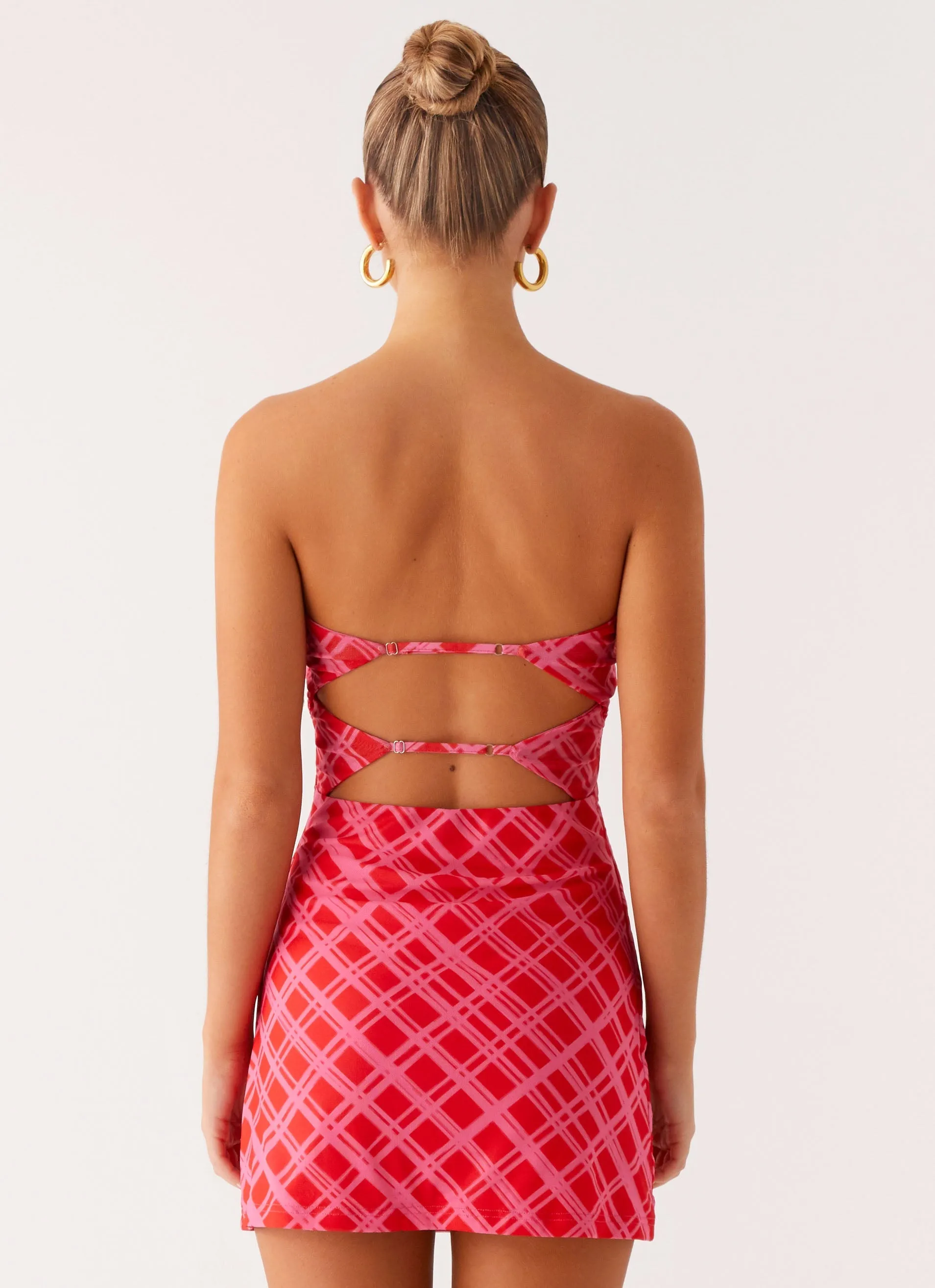 Maternity Friendly Functional Fashion Hamilton Mini Dress - Pink Check