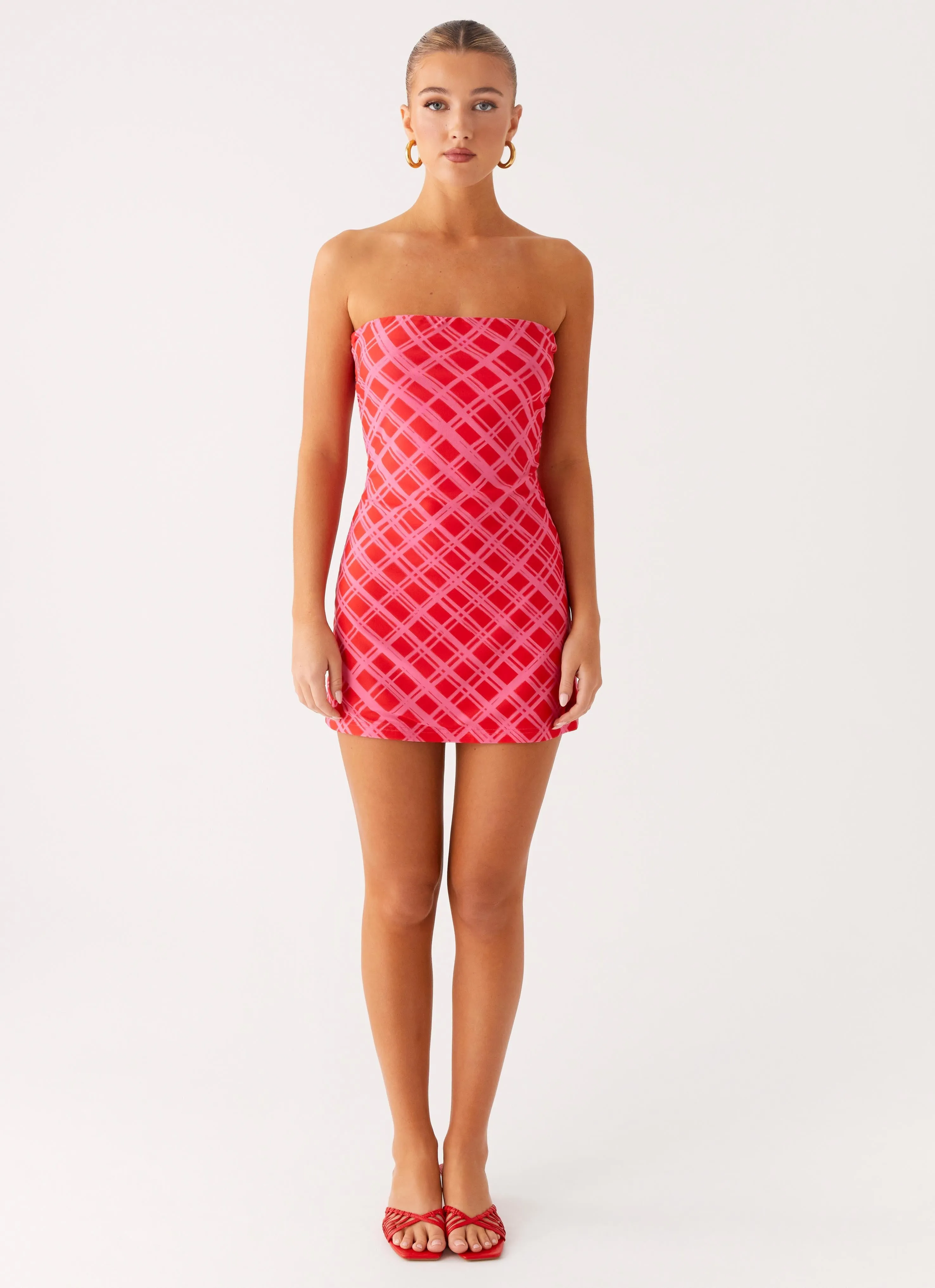 Day Ready Look Fluid movement Hamilton Mini Dress - Pink Check