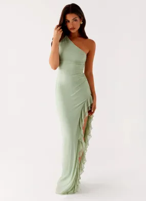 Clarence Maxi Dress - Sage Seasonal Essential Edge Shape