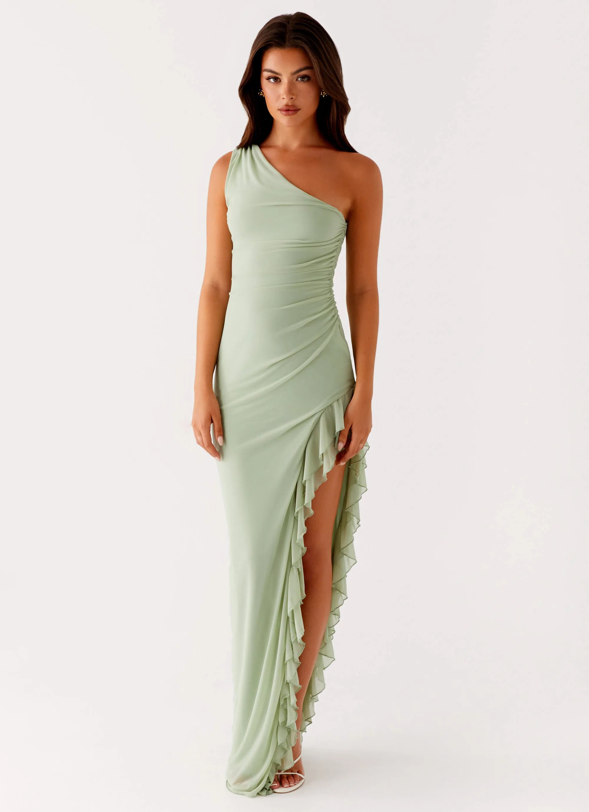 Clarence Maxi Dress - Sage Warm Undertone ReinforcedHem
