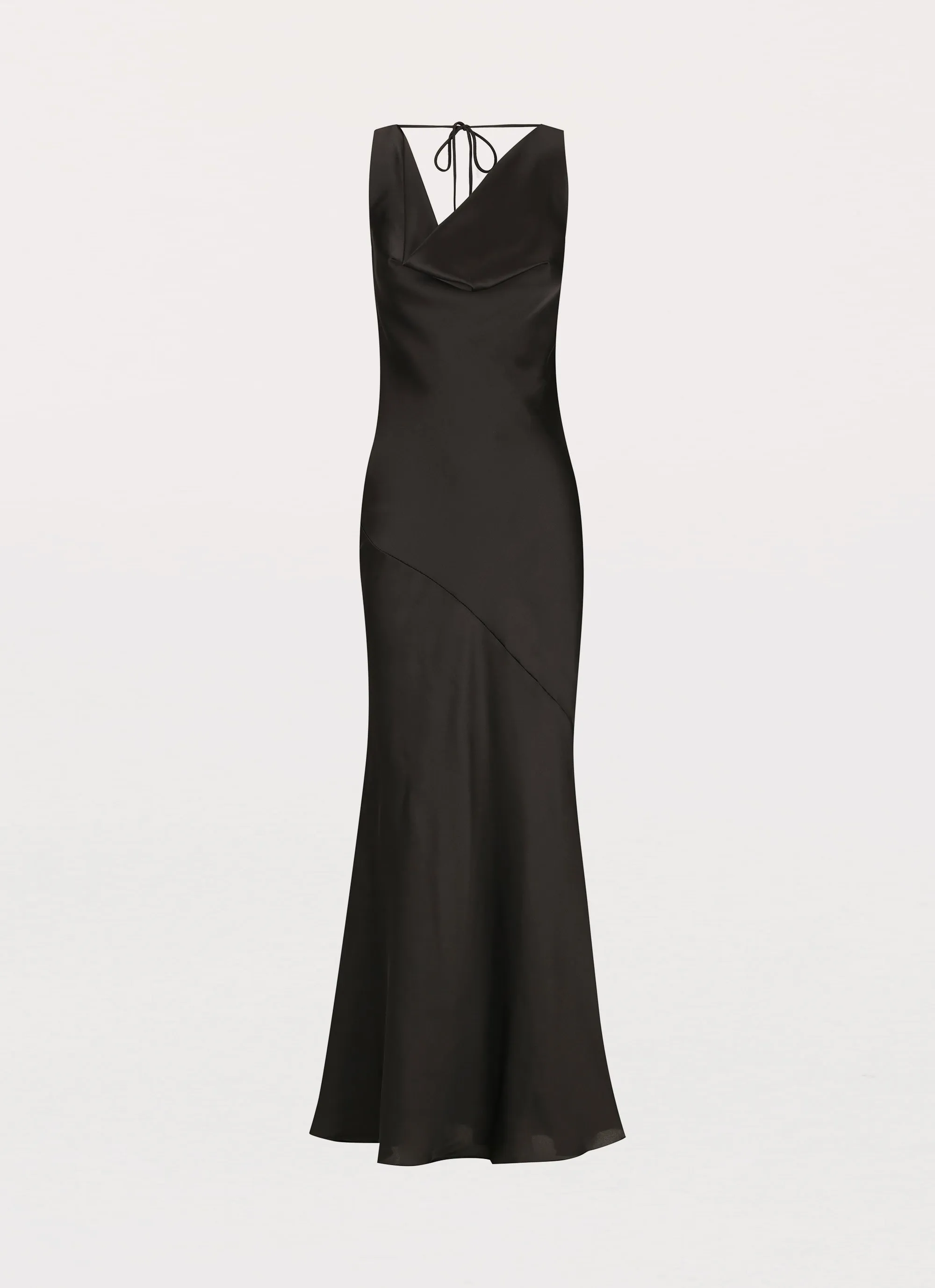 Be Mine Satin Maxi Dress - Black Chic Balance