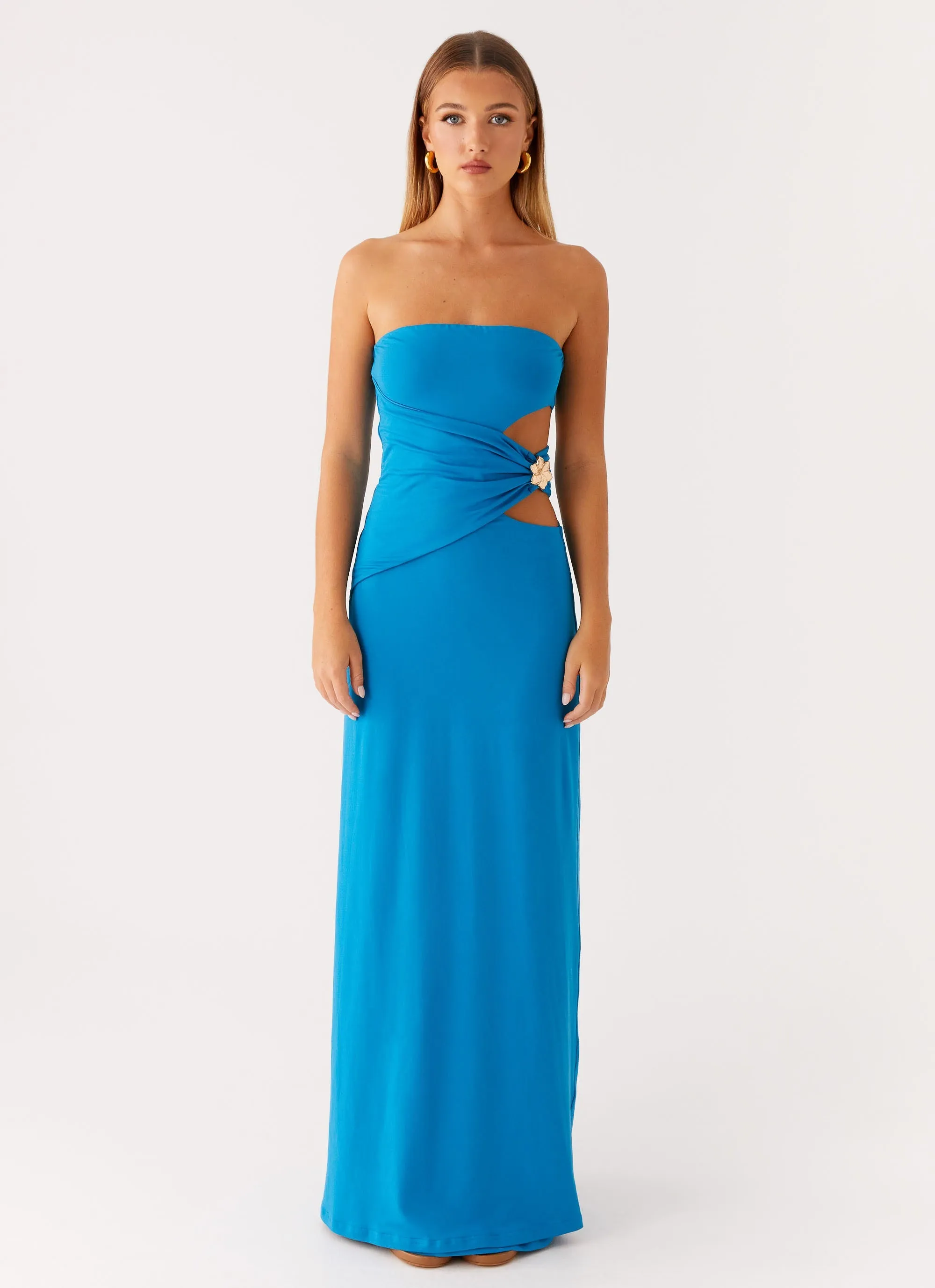 Anetta Maxi Dress - Royal Blue Comfy Texture