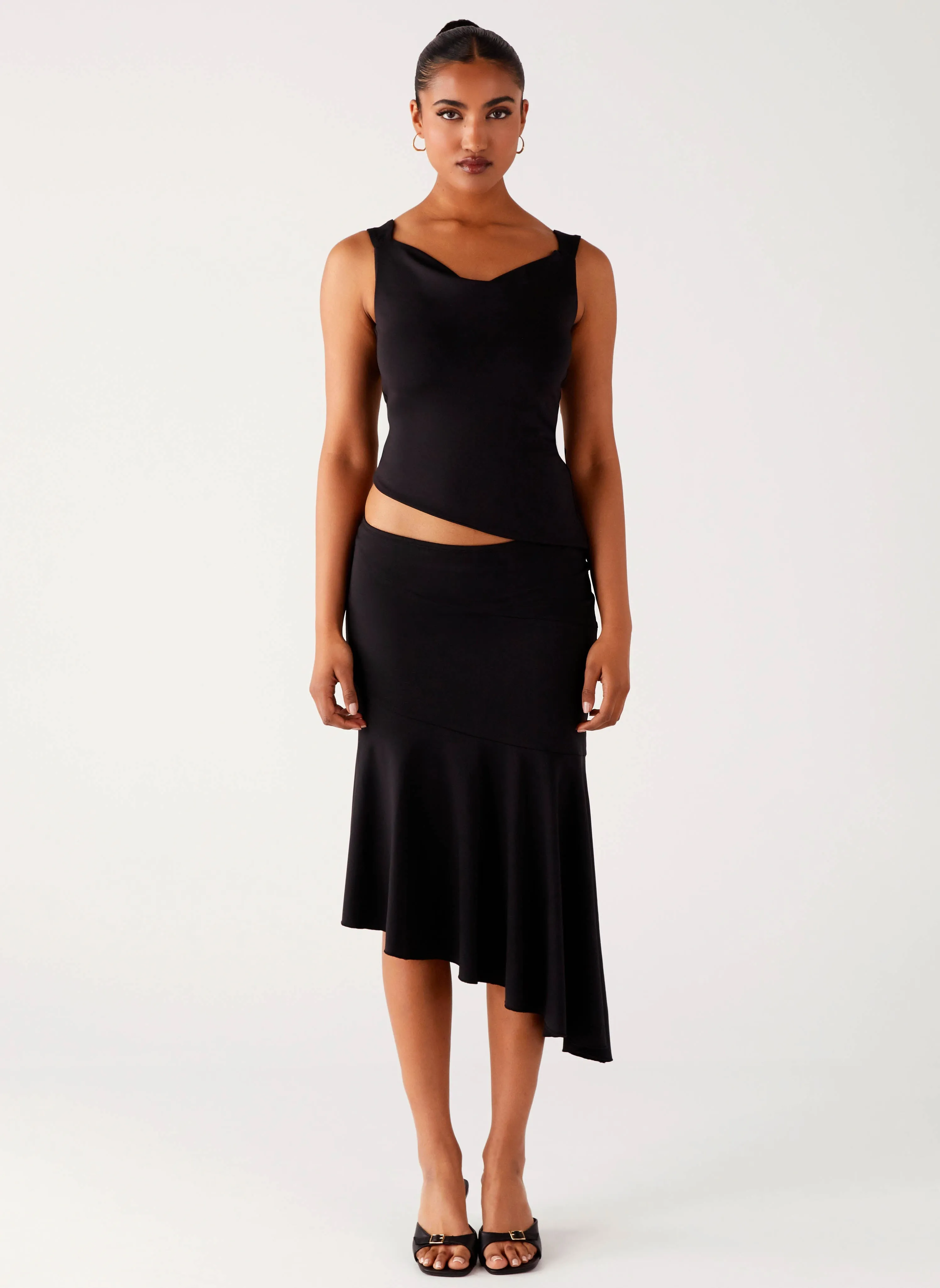 Wonderlust Midi Skirt - Black Quiet Style