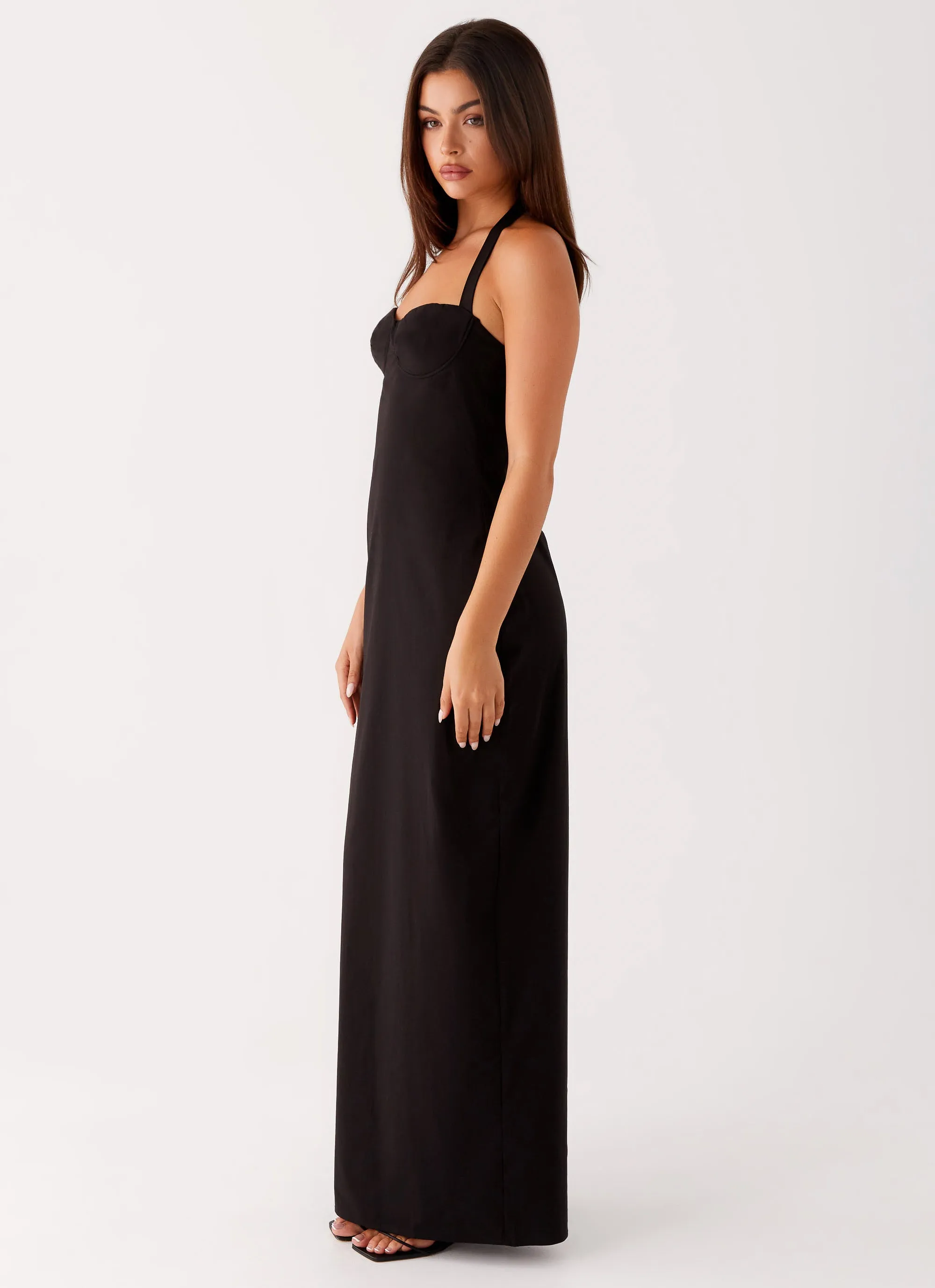 Flattering Silhouette Cheryl Maxi Dress - Black