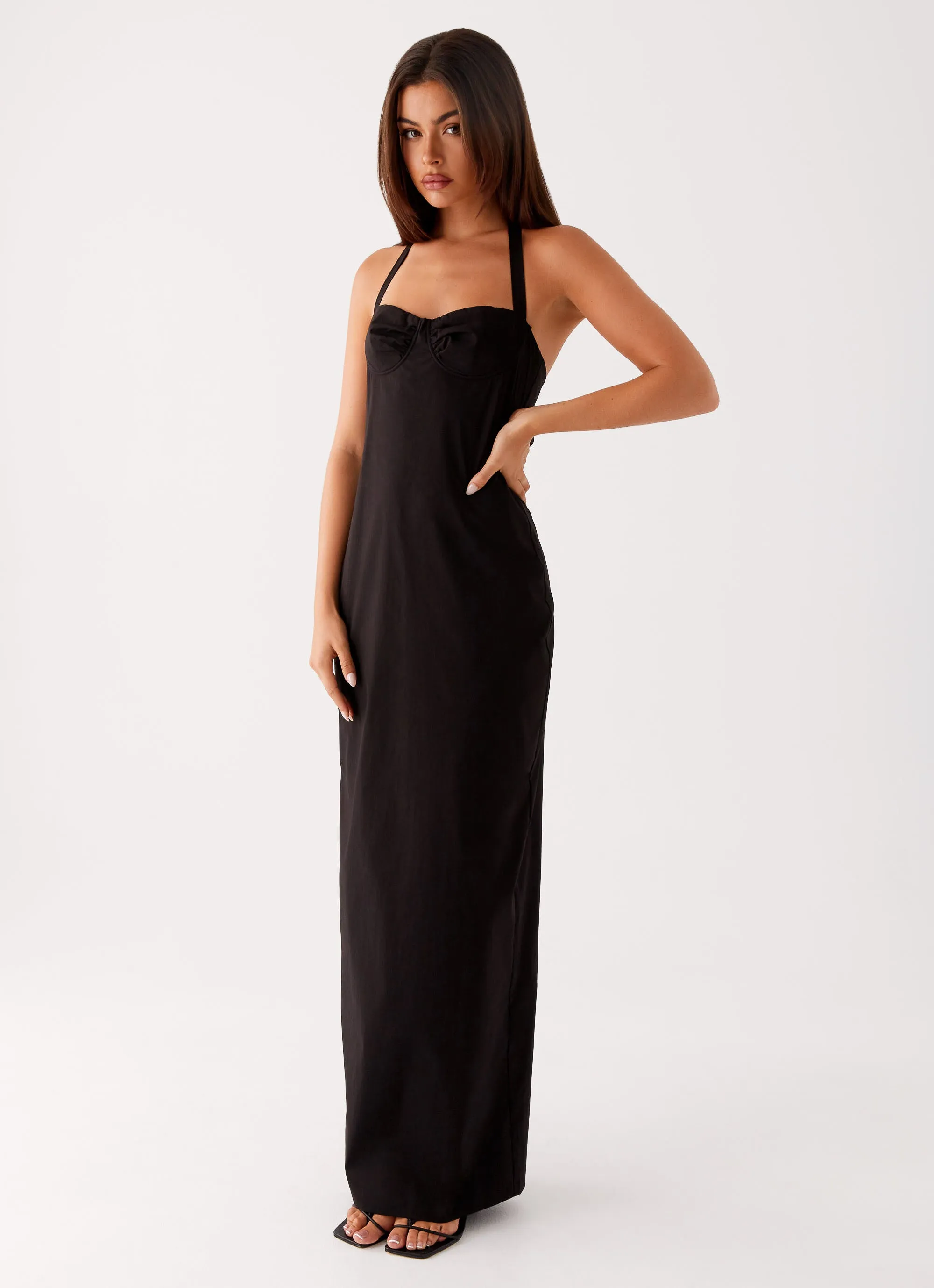Evening-Wear Family Warm Cheryl Maxi Dress - Black