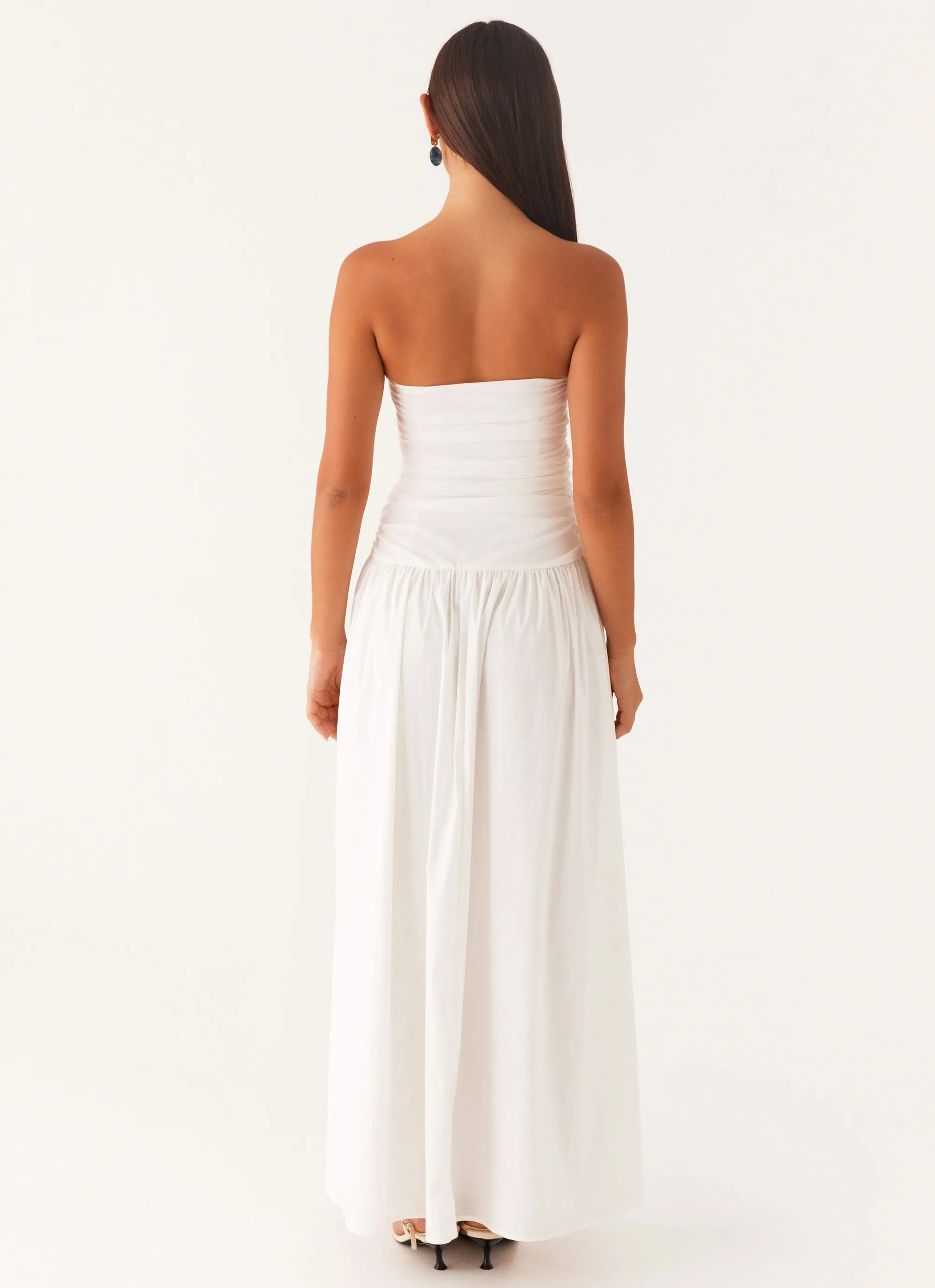 custom-fit Carmel Maxi Dress - White