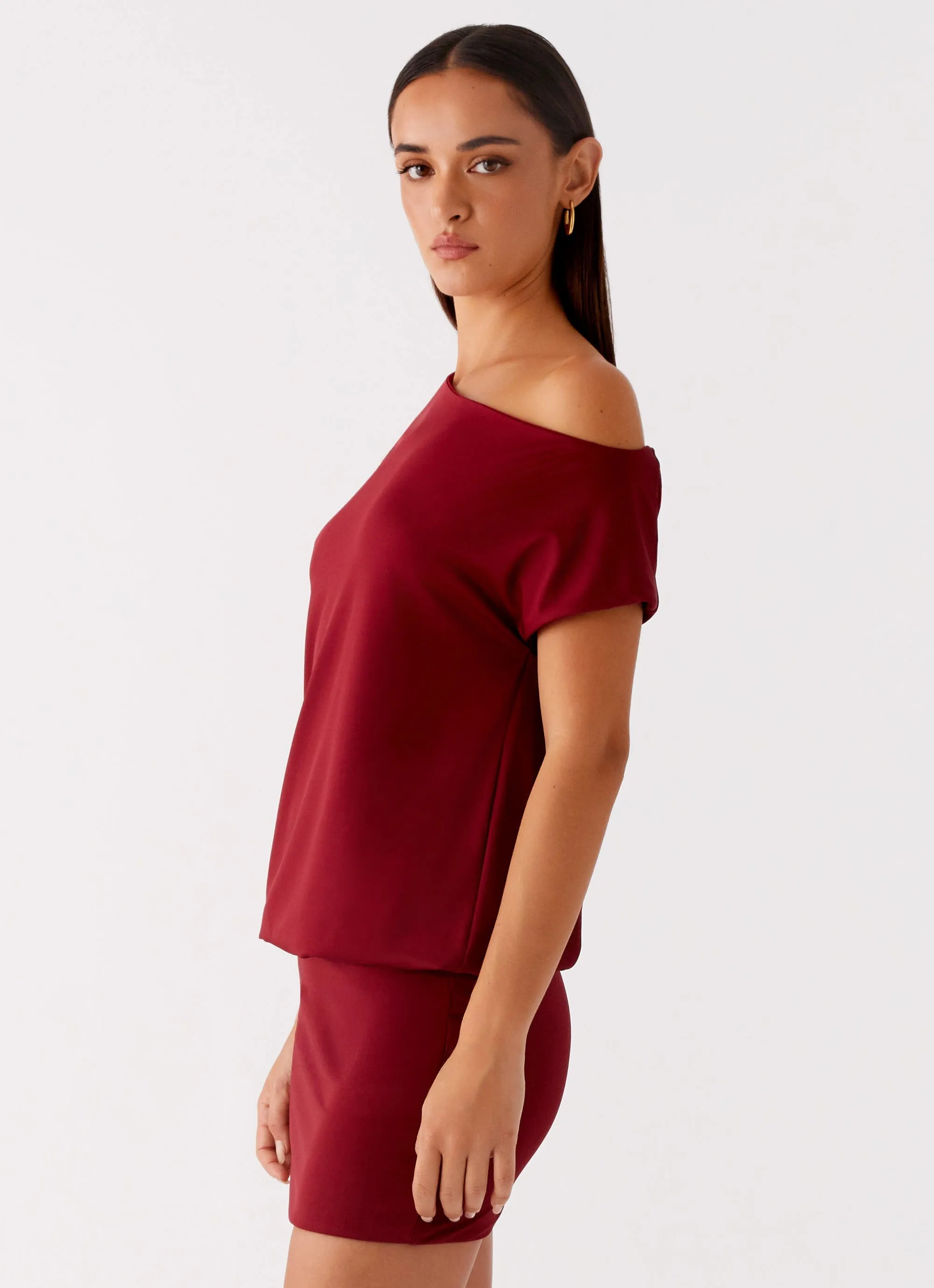 Travel Fit Light Flow Paulie Mini Dress - Maroon
