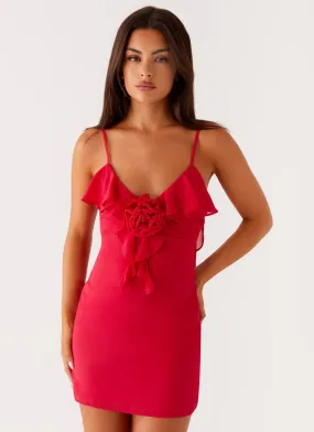 Comfortable shift dress Haylie Mini Dress - Raspberry