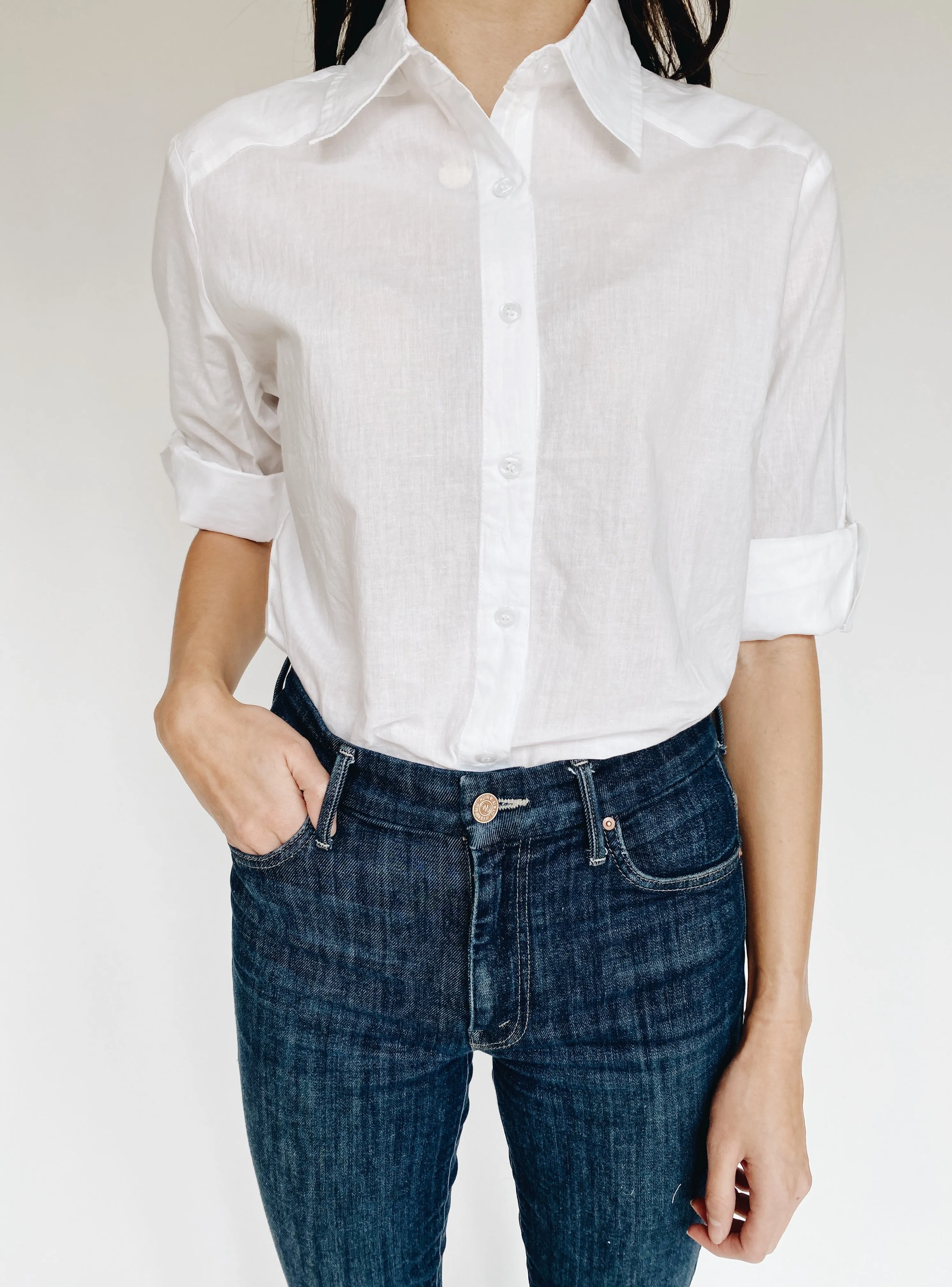SubtleTexture Classic White Button Down