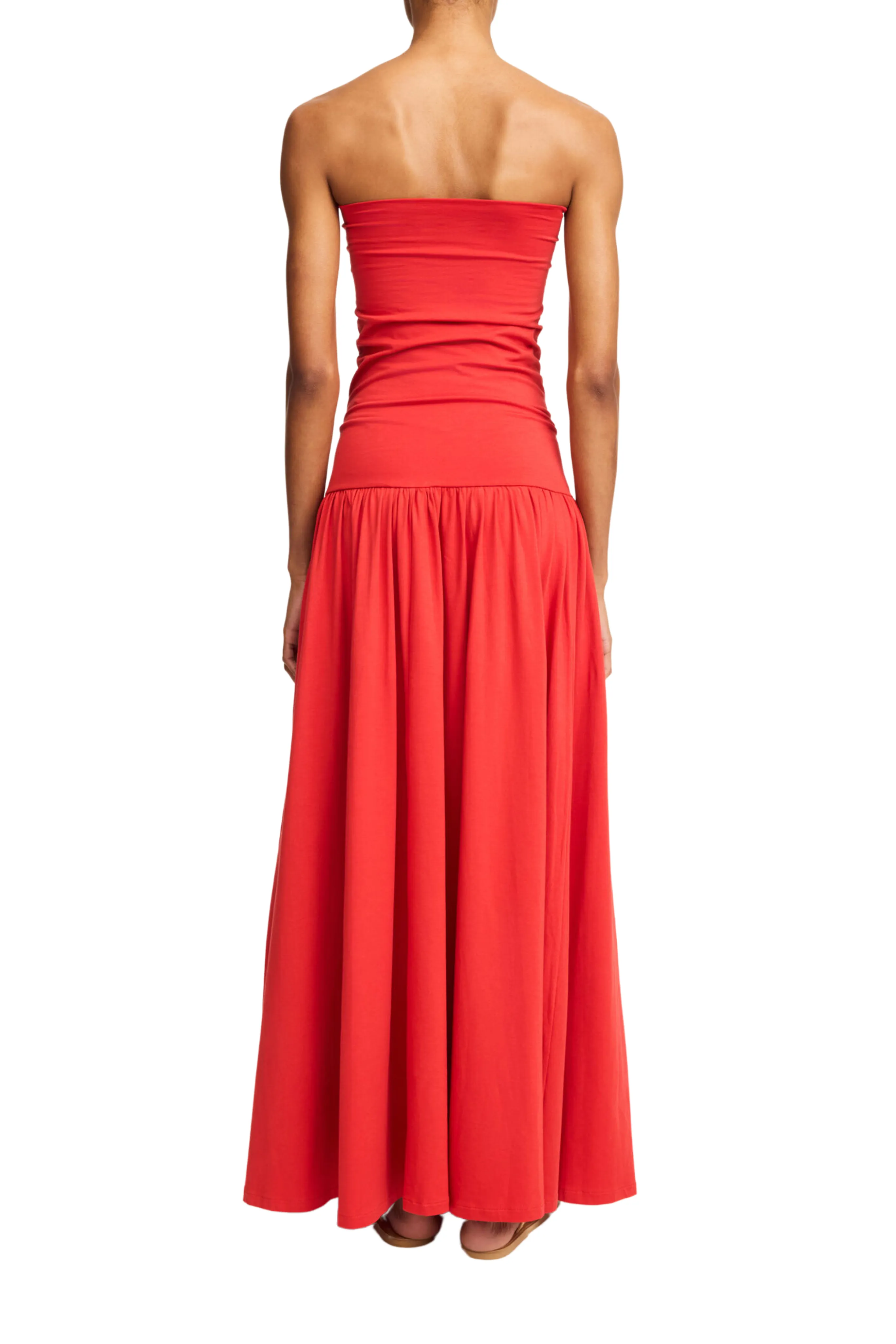 Matte Fabric Mood Focused Marciella Dress in Red