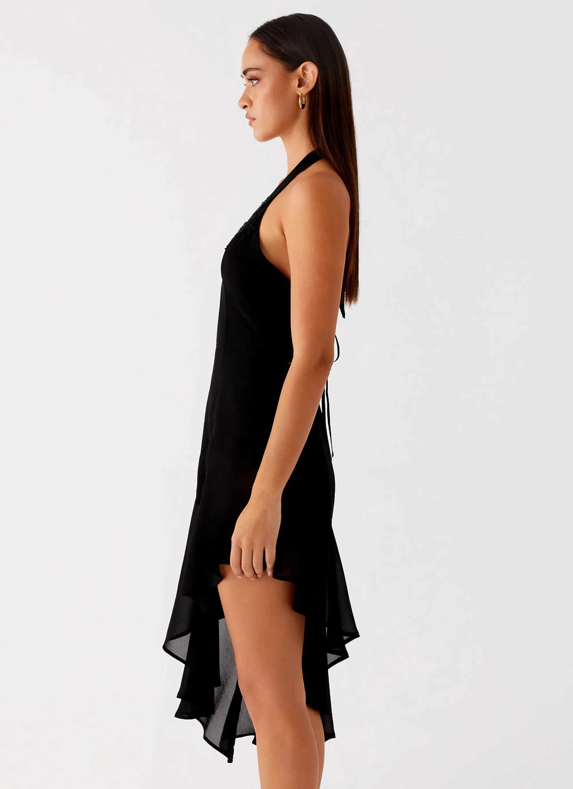 Clean Slate Midi Dress - Black Sleek Movement