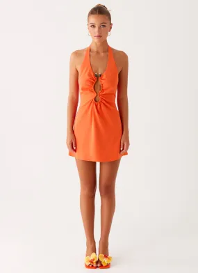 Vibrant color dress Coa Mini Dress - Tangerine