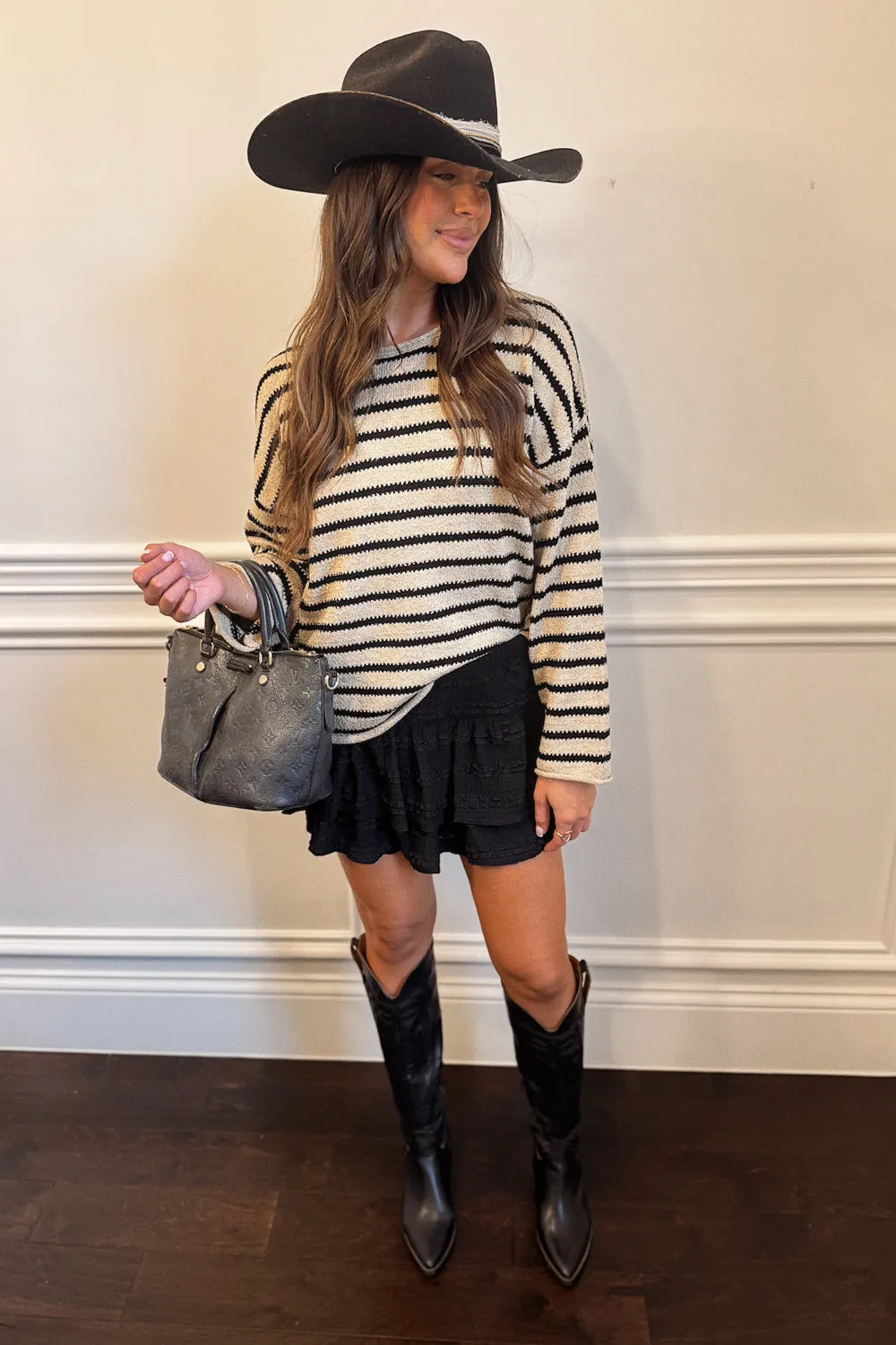 Coastal Stripes Pullover Sweater-Ivory GarmentSpecific Storage Solutions