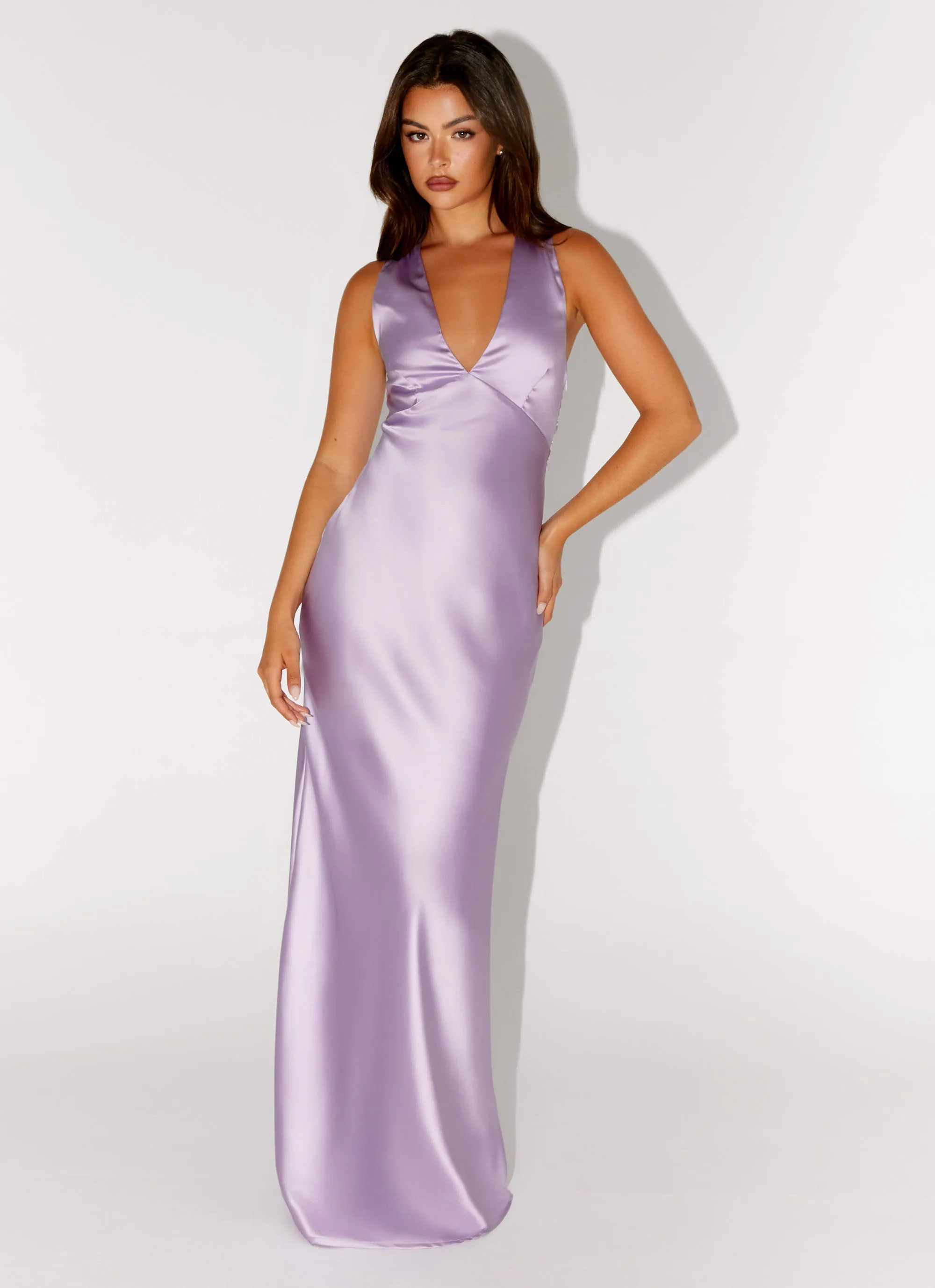 Brody Maxi Dress - Lilac Polished Cut