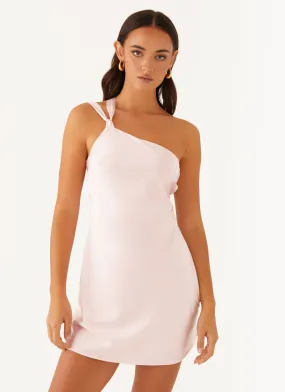 Lightweight texture Lights Out Mini Dress - Pink