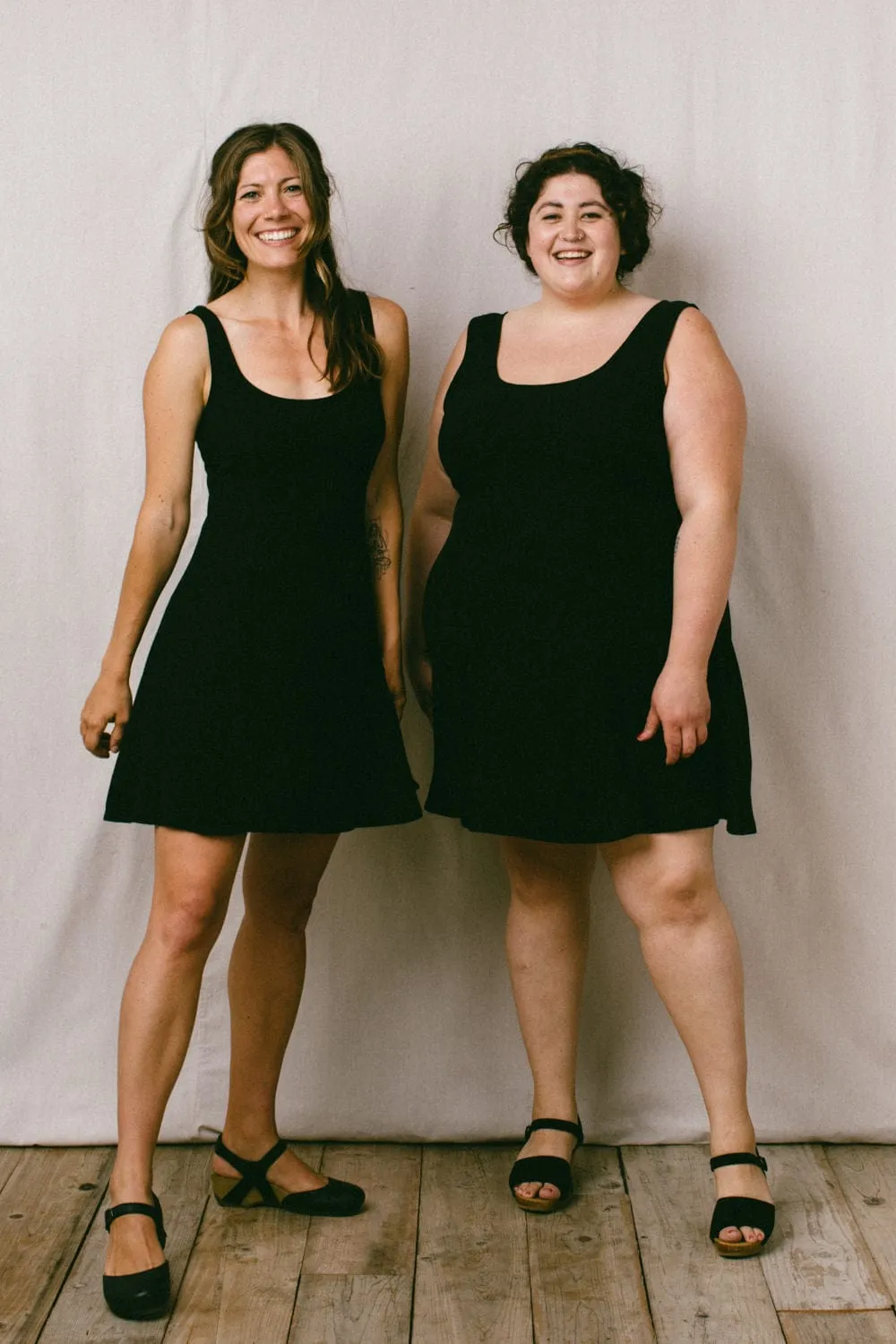 Delana Dress in Black Linen Soft touch evening dress