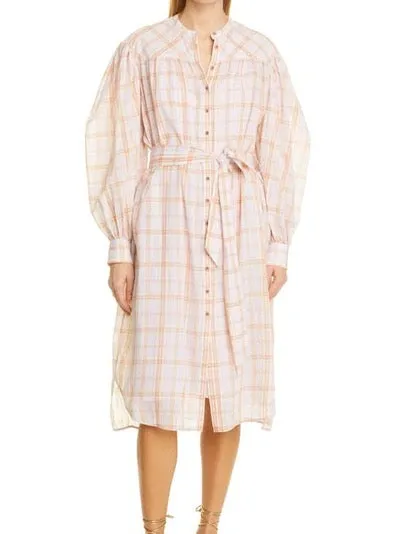 V-Neck Chic Comfort Look Ulla Johnson Fayette Dress in Pale Lilac