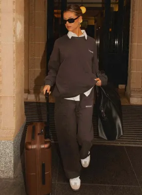 Reversible design Signature Sweatpants - Charcoal