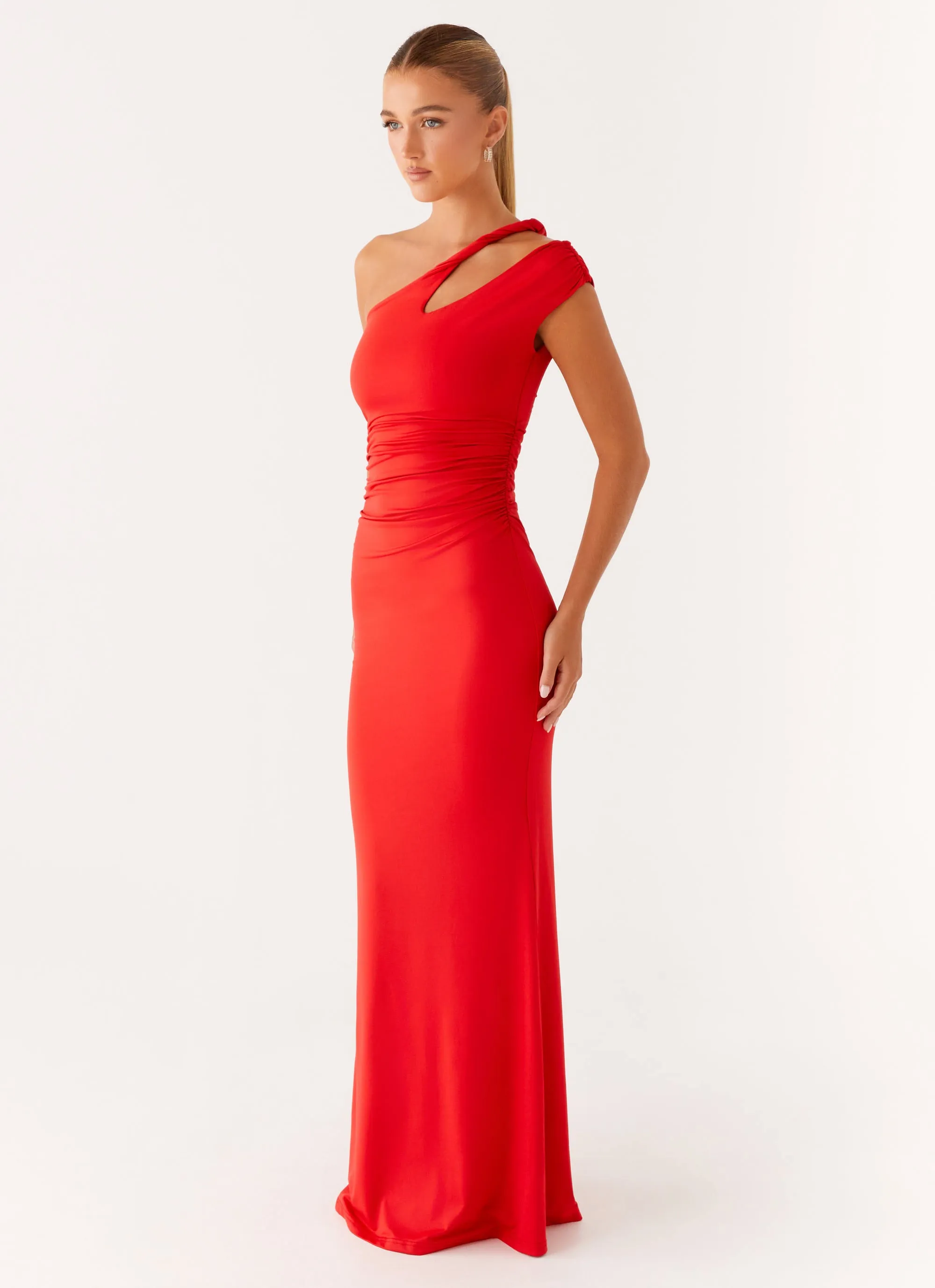 Lopez Maxi Dress - Tangerine Elastic Fit