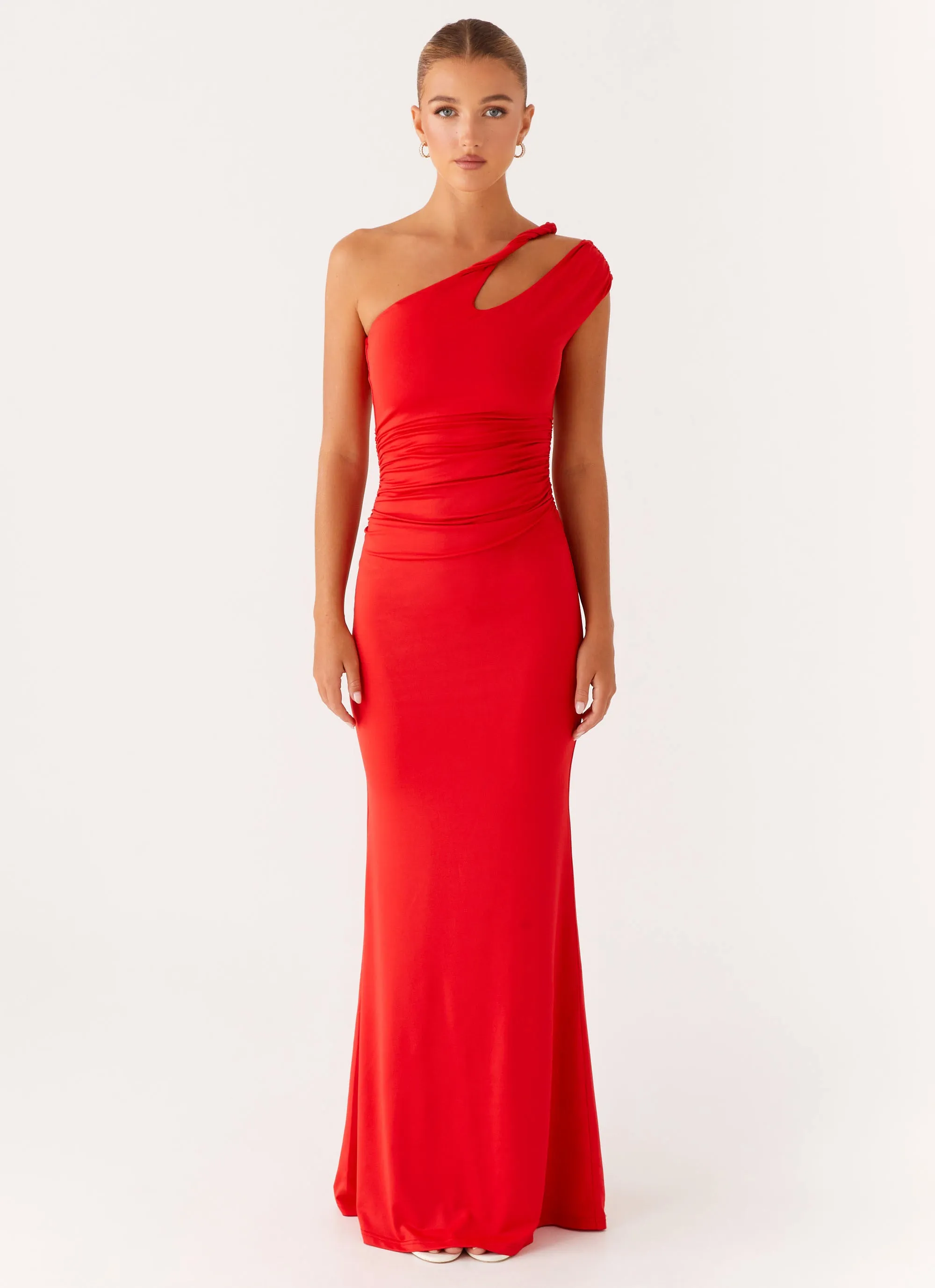 Eco-friendly Beaded-Edge Lopez Maxi Dress - Tangerine