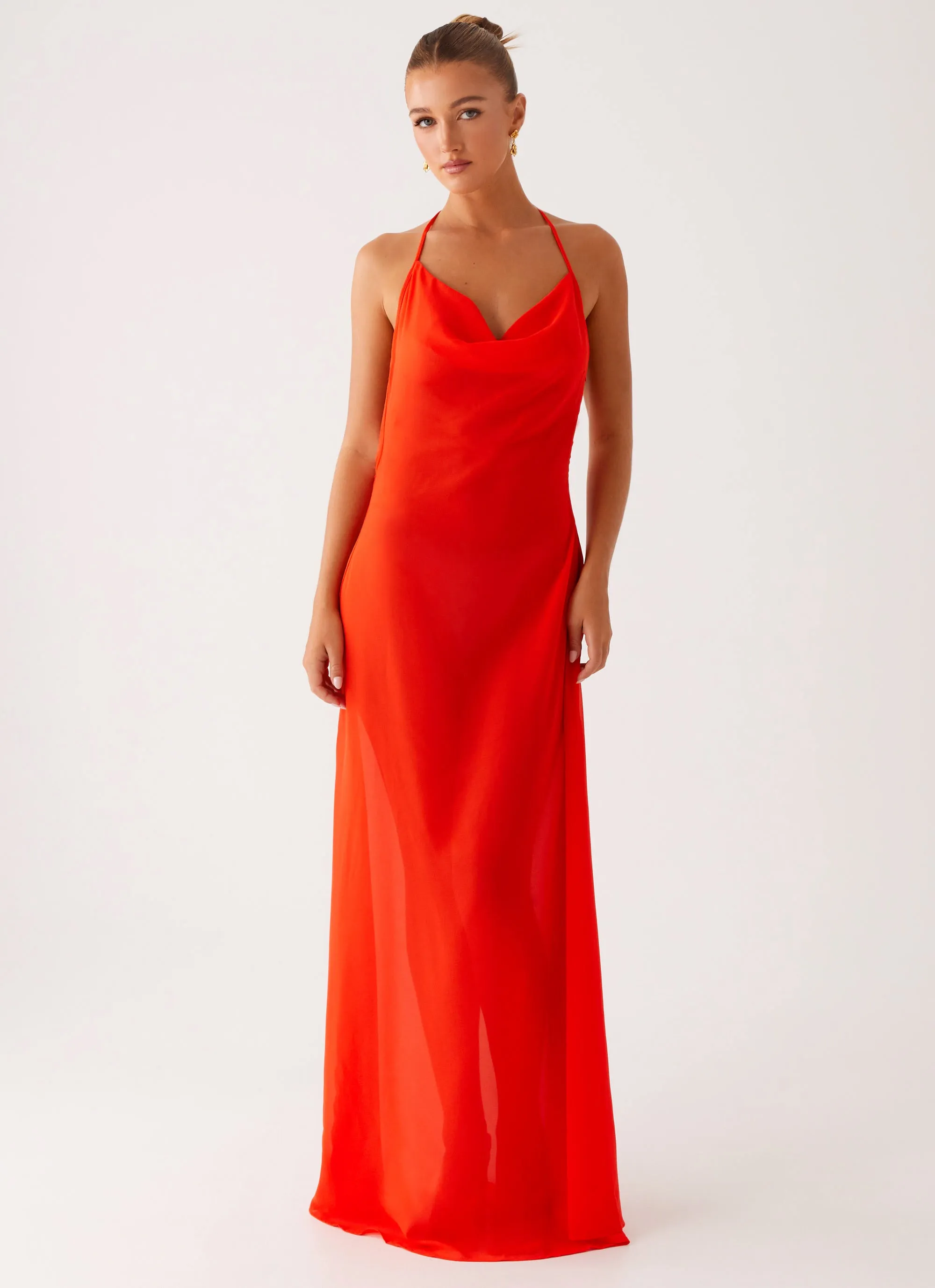 Fantasy Maxi Dress - Orange Light Motion Unisex Option