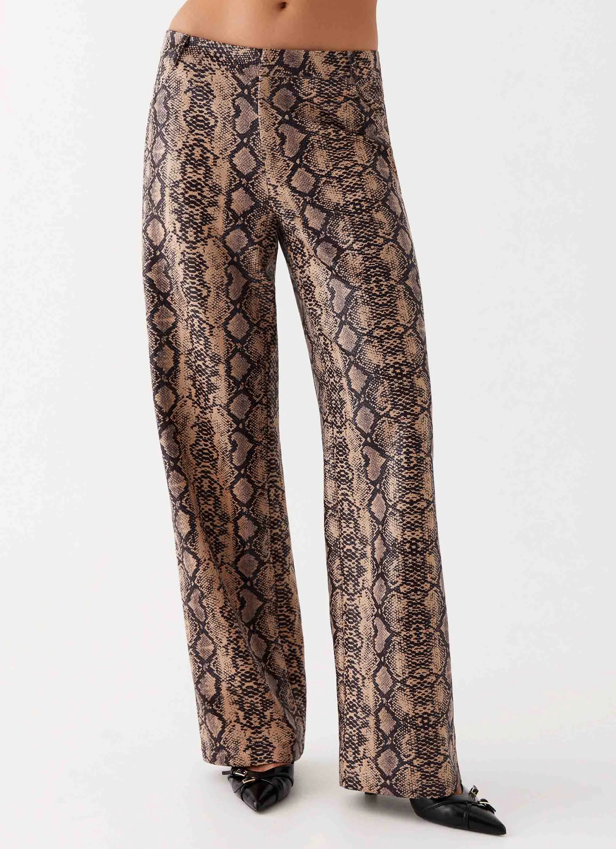 Presley Slim Fit Pants - Snake Statement Piece