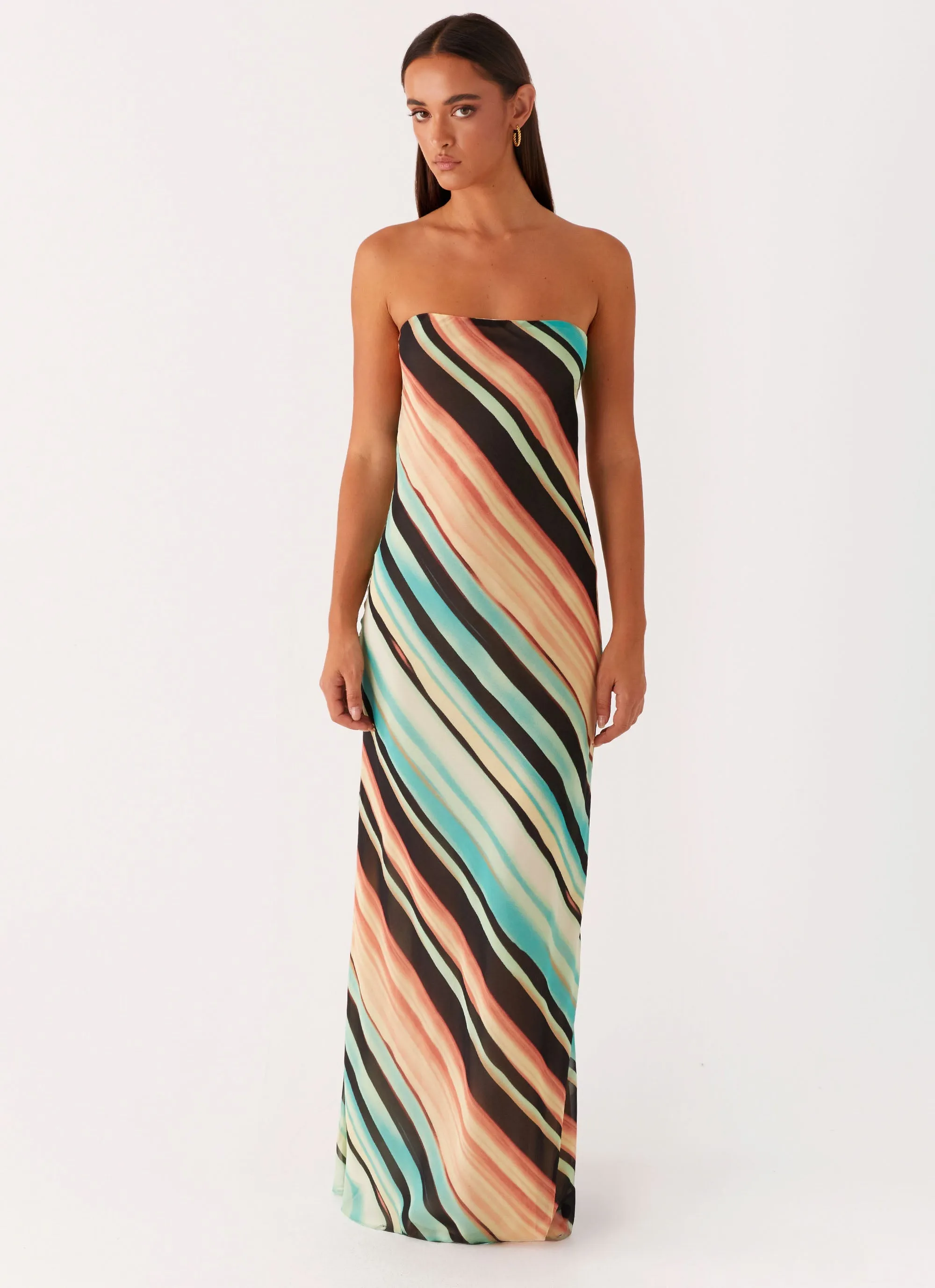 Photo Bright Silky Touch Como Maxi Dress - Stripe