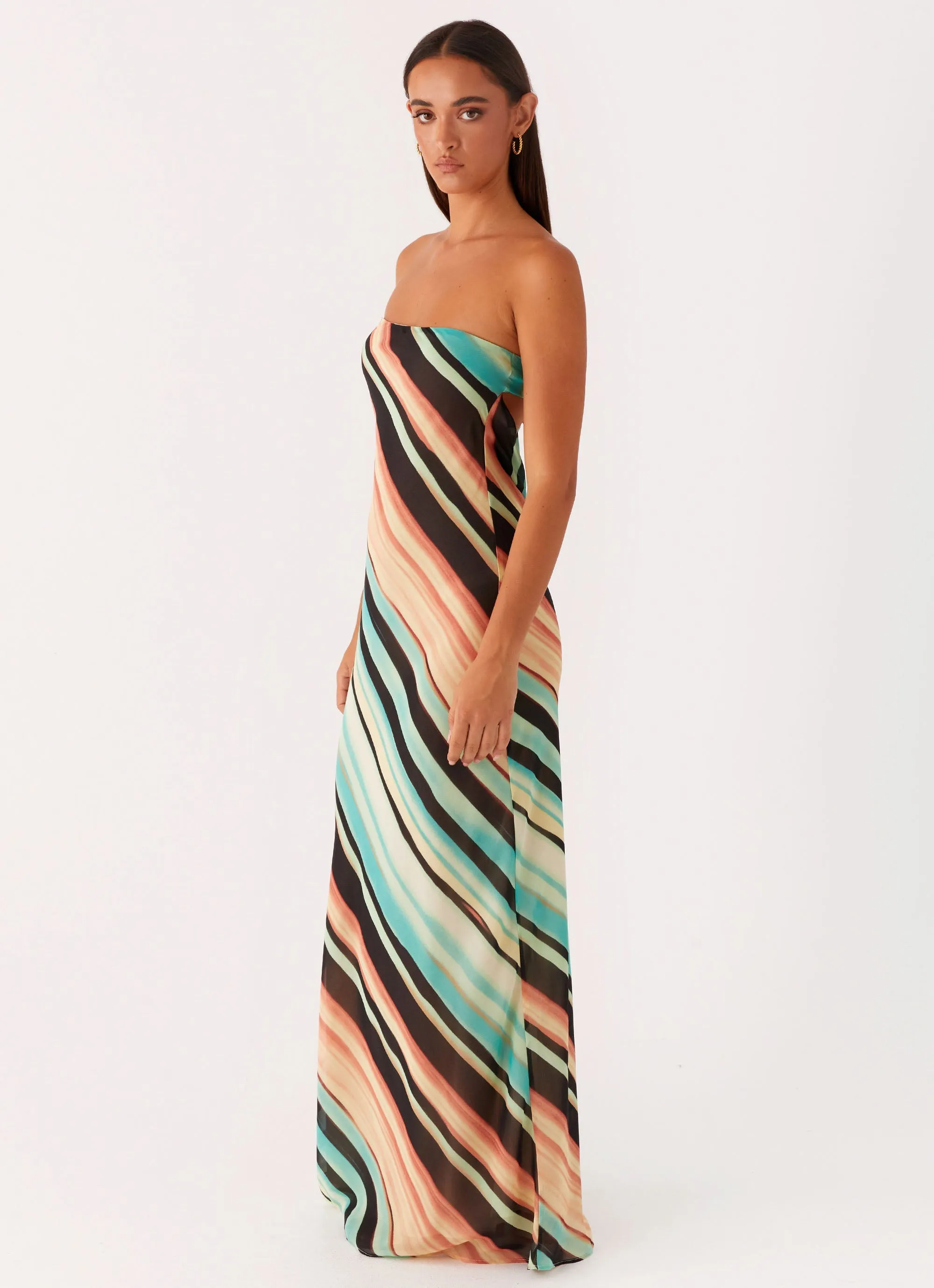 Texture Softness Como Maxi Dress - Stripe