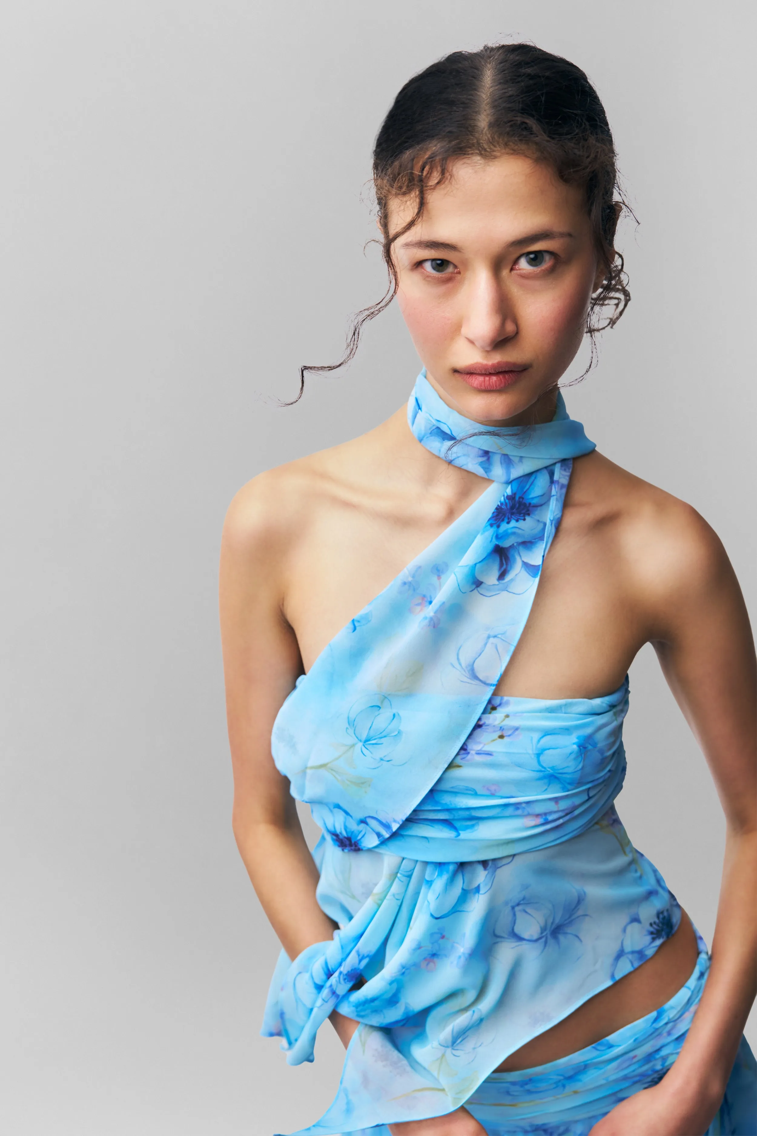 Chiffon Wrap Around Top Durable Color Retention