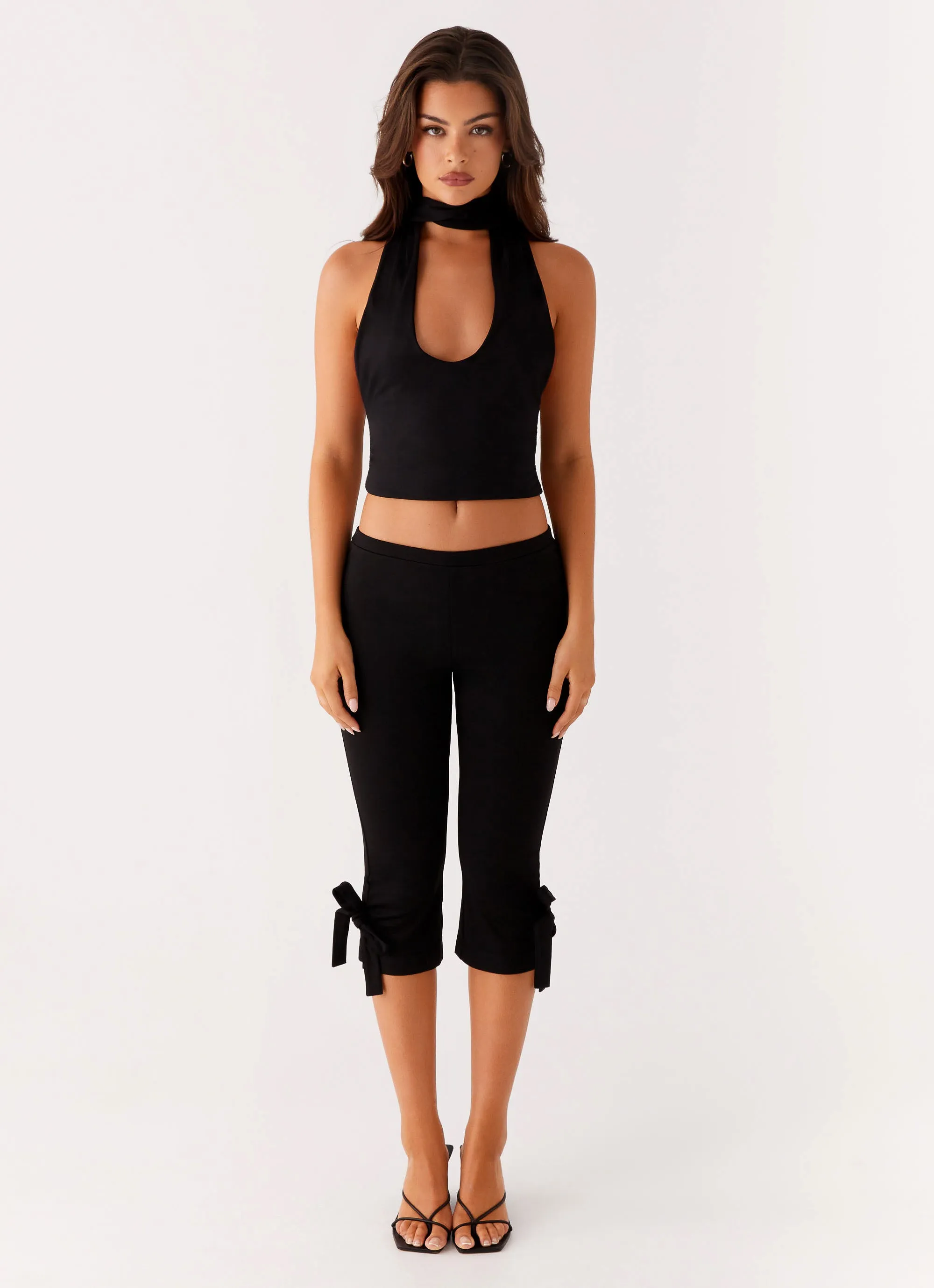 Trendy Wear Takeover Capri Pants - Black