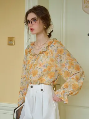 Matilda Round Neck Floral Blouse MultiPanel Design