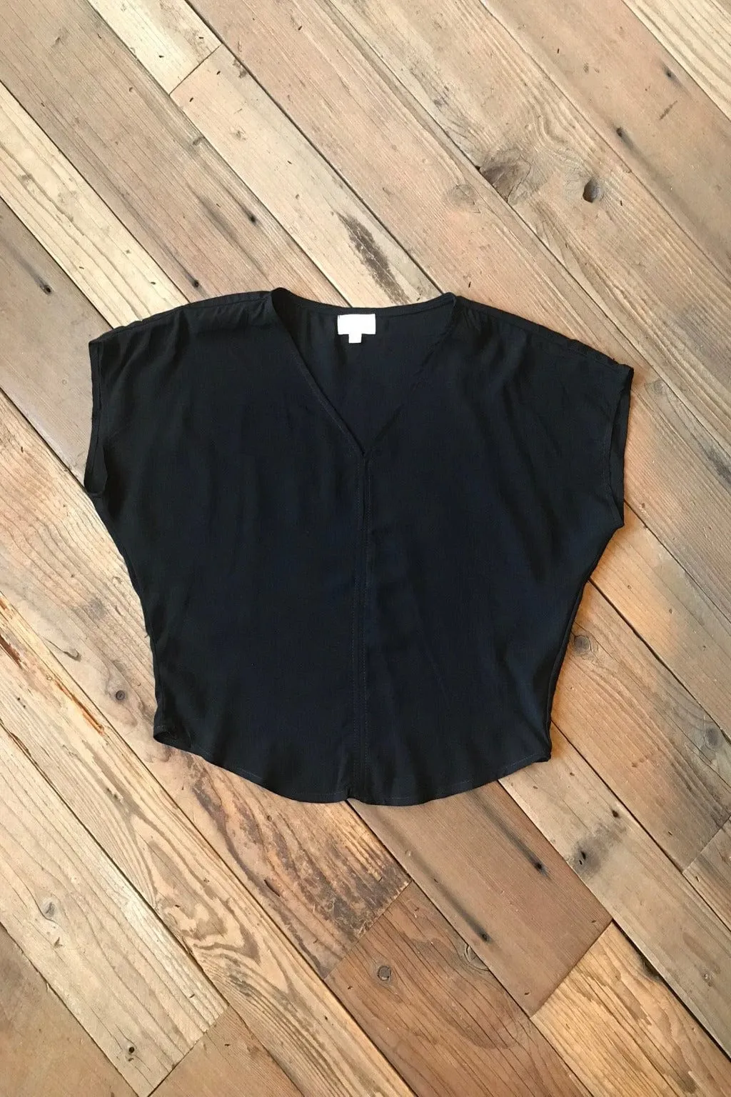 NonRestrictive Dolman Top in Black Challis