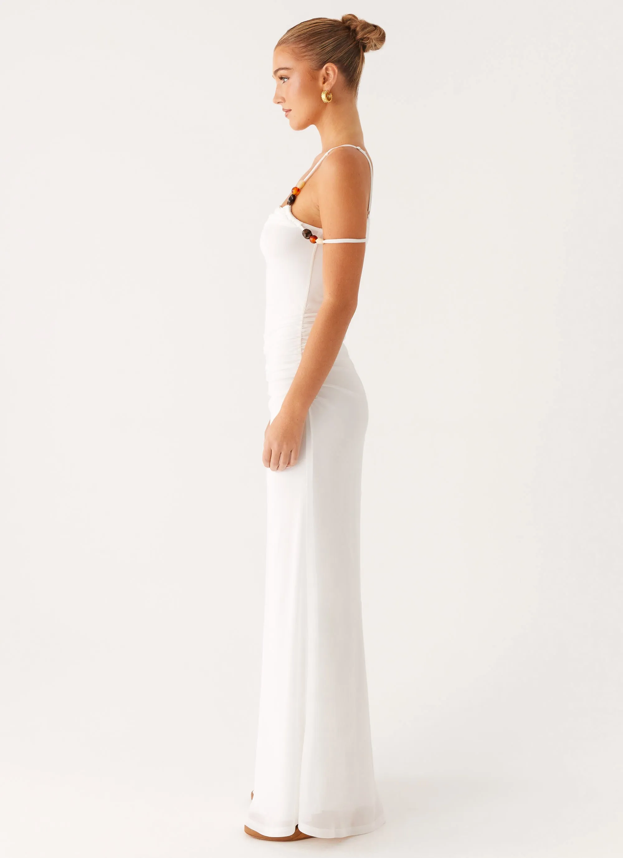 Multi Season Sharp Detail Conquer Maxi Dress - Off White