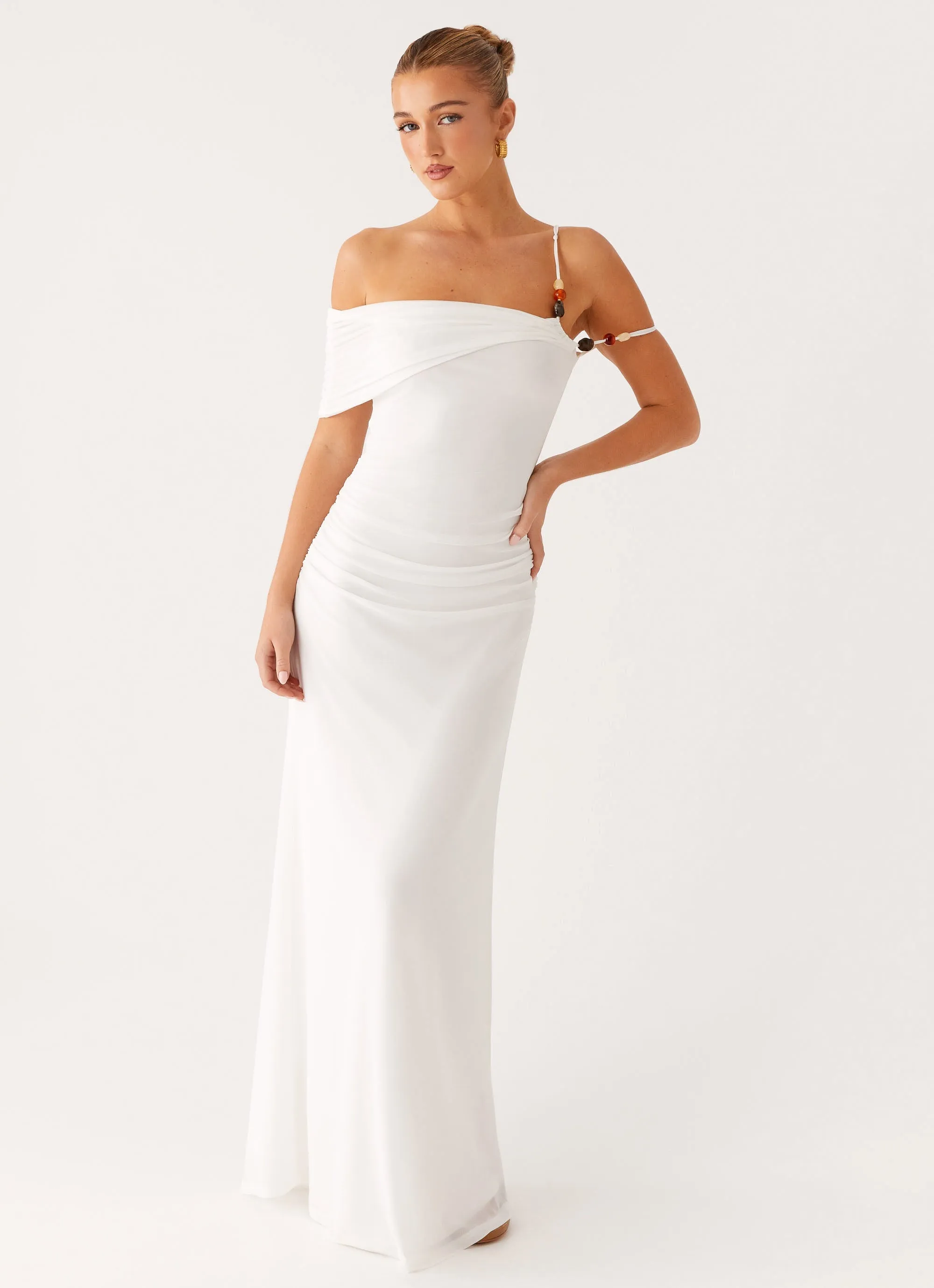 Conquer Maxi Dress - Off White Simple Comfort Comfy Yet Stylish