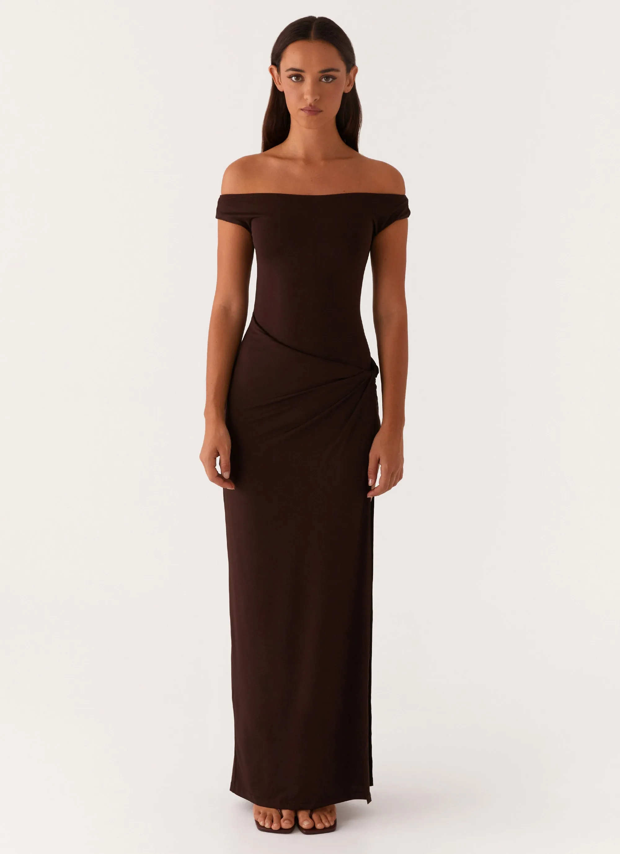 Color Pop Amerie Maxi Dress - Chocolate