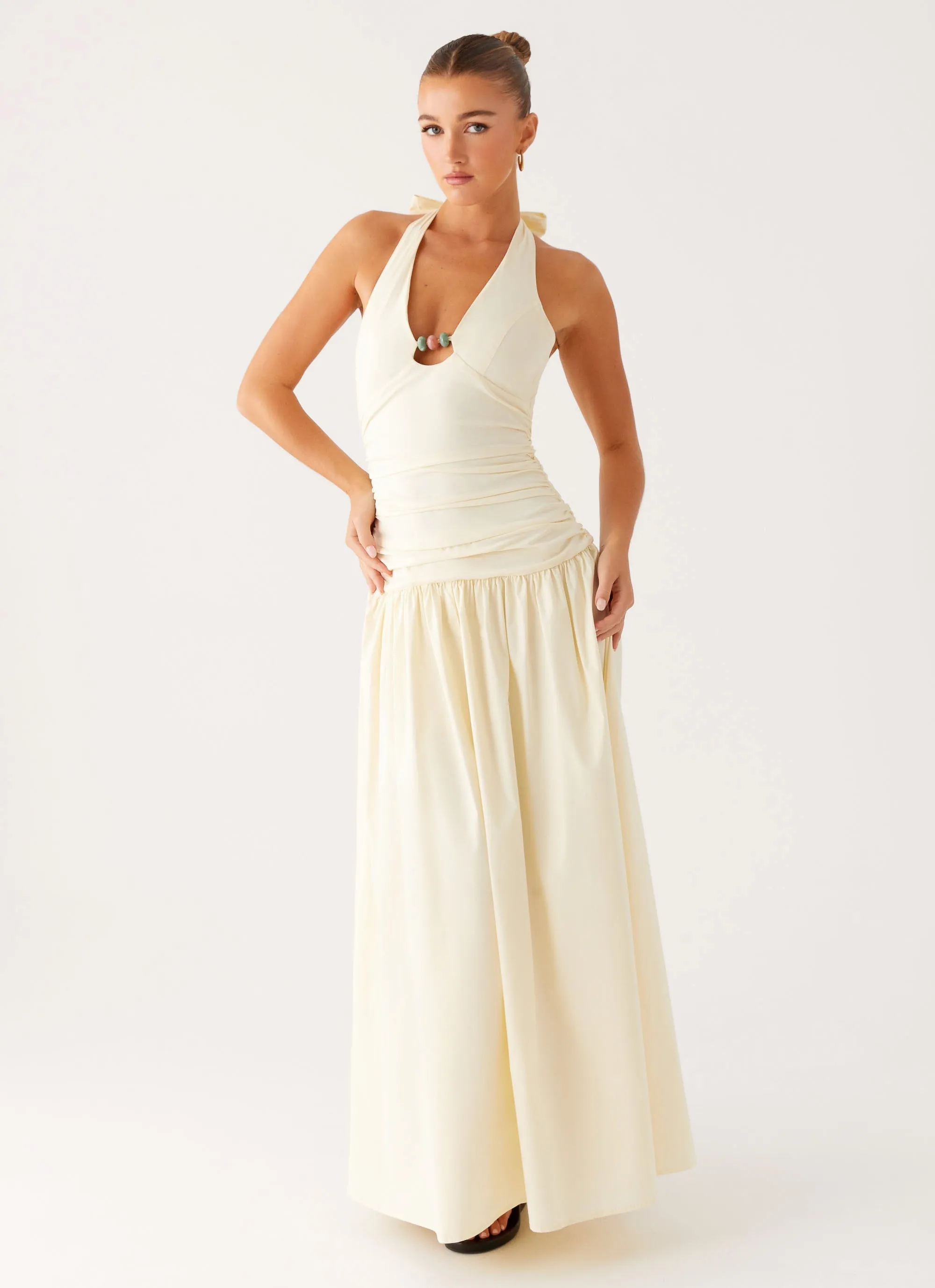 Val Maxi Dress - Lemon Comfy Yet Stylish Relaxed Layer