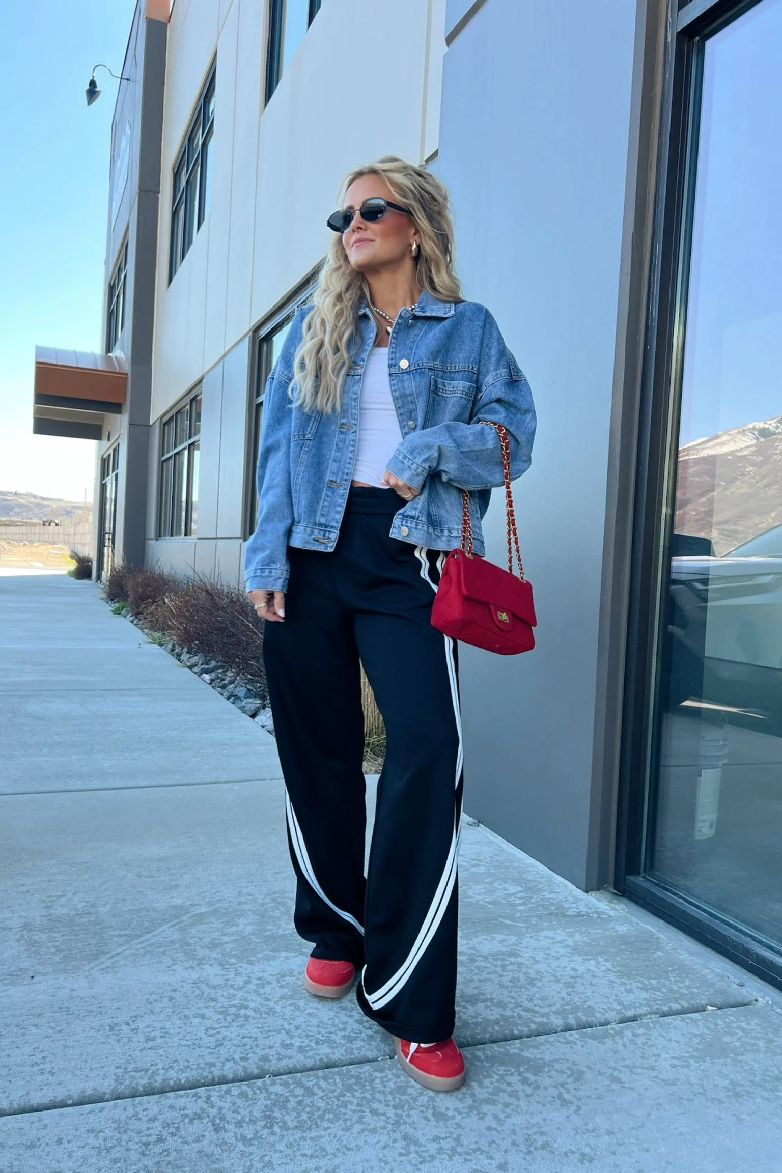 Sophisticated Look Contrast Glide Wide Leg Pants