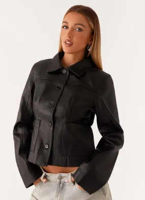 Weight Distribution System Verona Faux Leather Jacket - Black