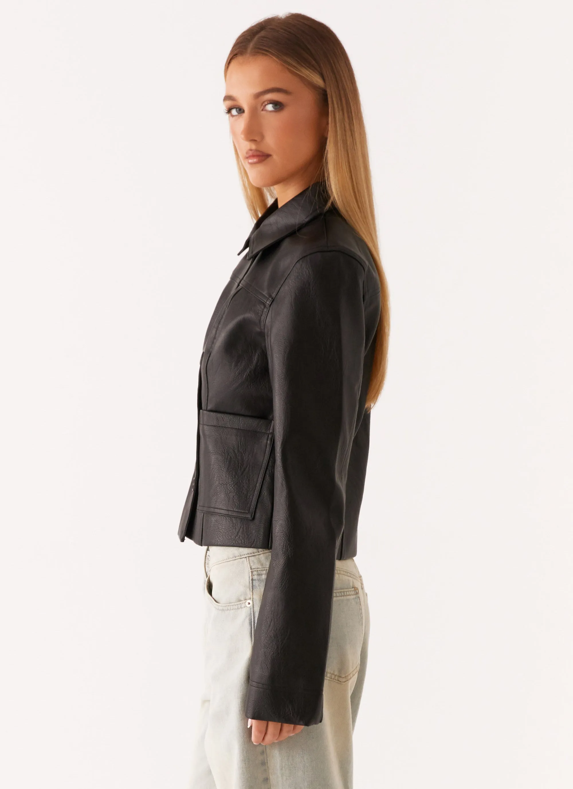 Verona Faux Leather Jacket - Black Stylish suitable for beauty pageants