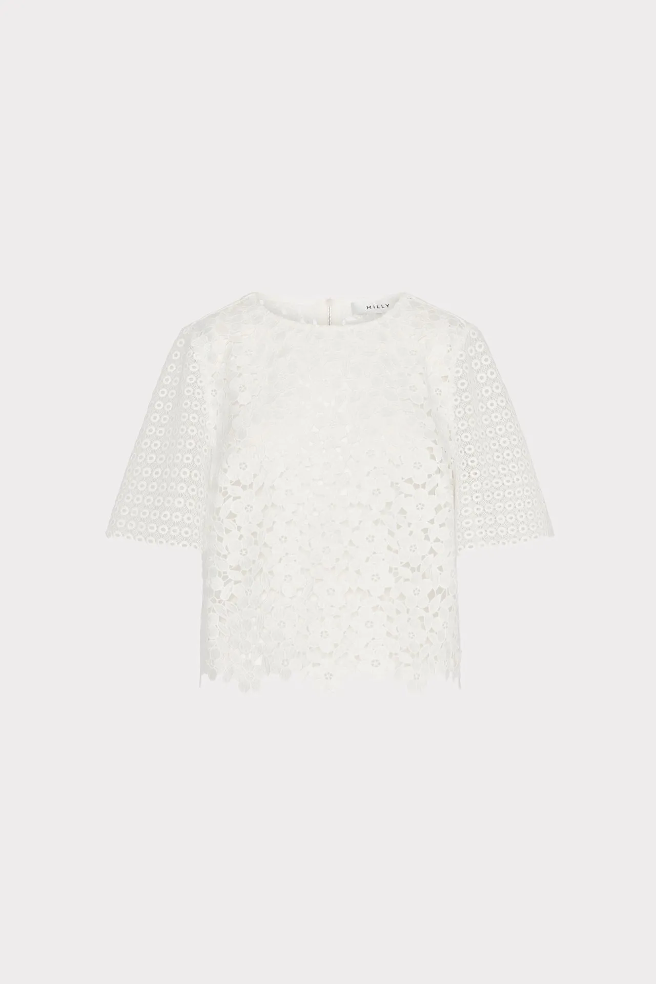 Flexible Cuffs Floral Geo Combo Lace Top