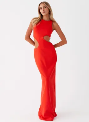 Vaeloria Maxi Dress - Red Timeless Cut
