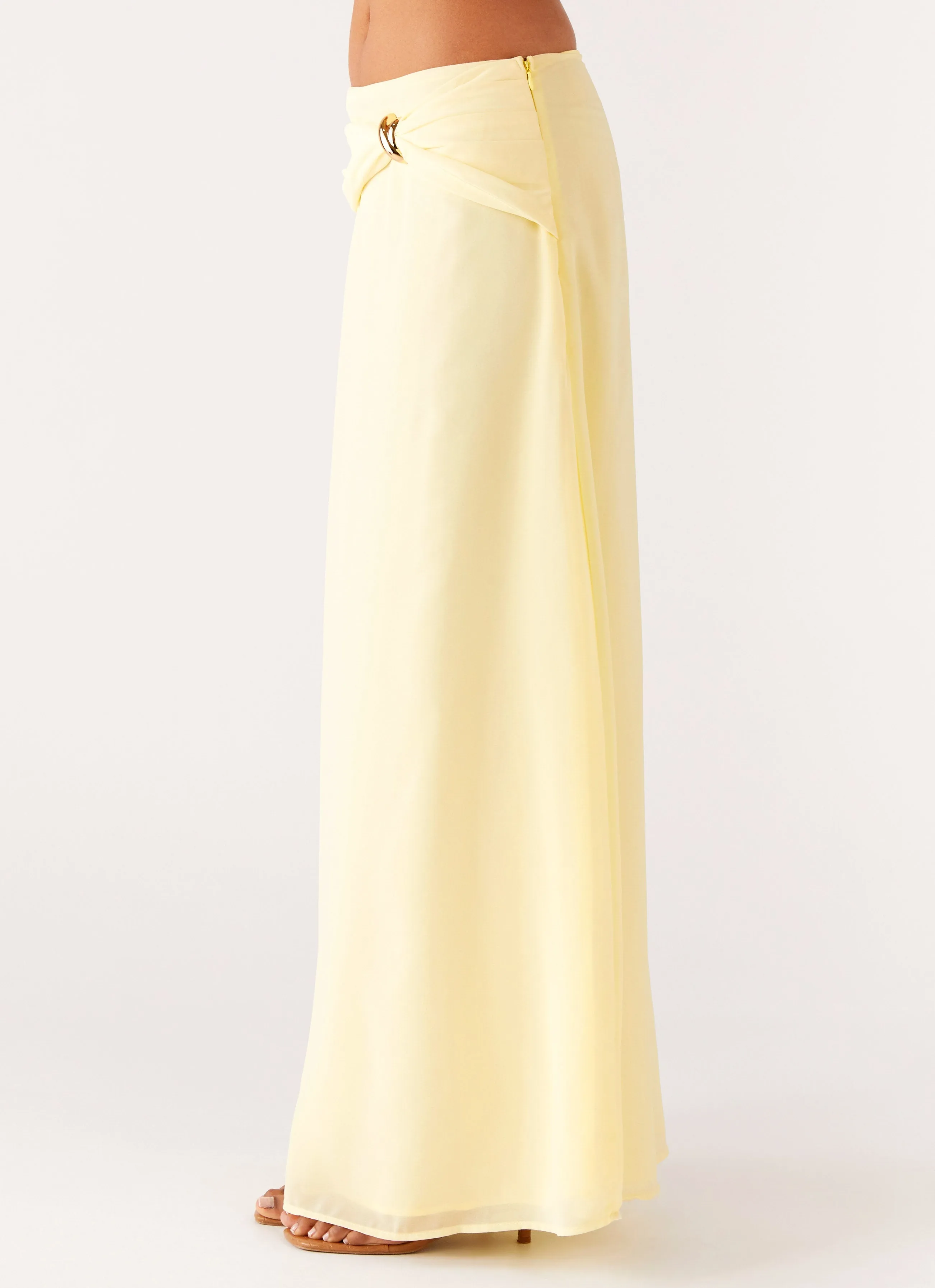 Department Store Style Cozy Edge Anuhea Maxi Skirt - Yellow