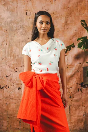 Durable Hem Stitching Reinforced Hem Stitching Draped V Tee