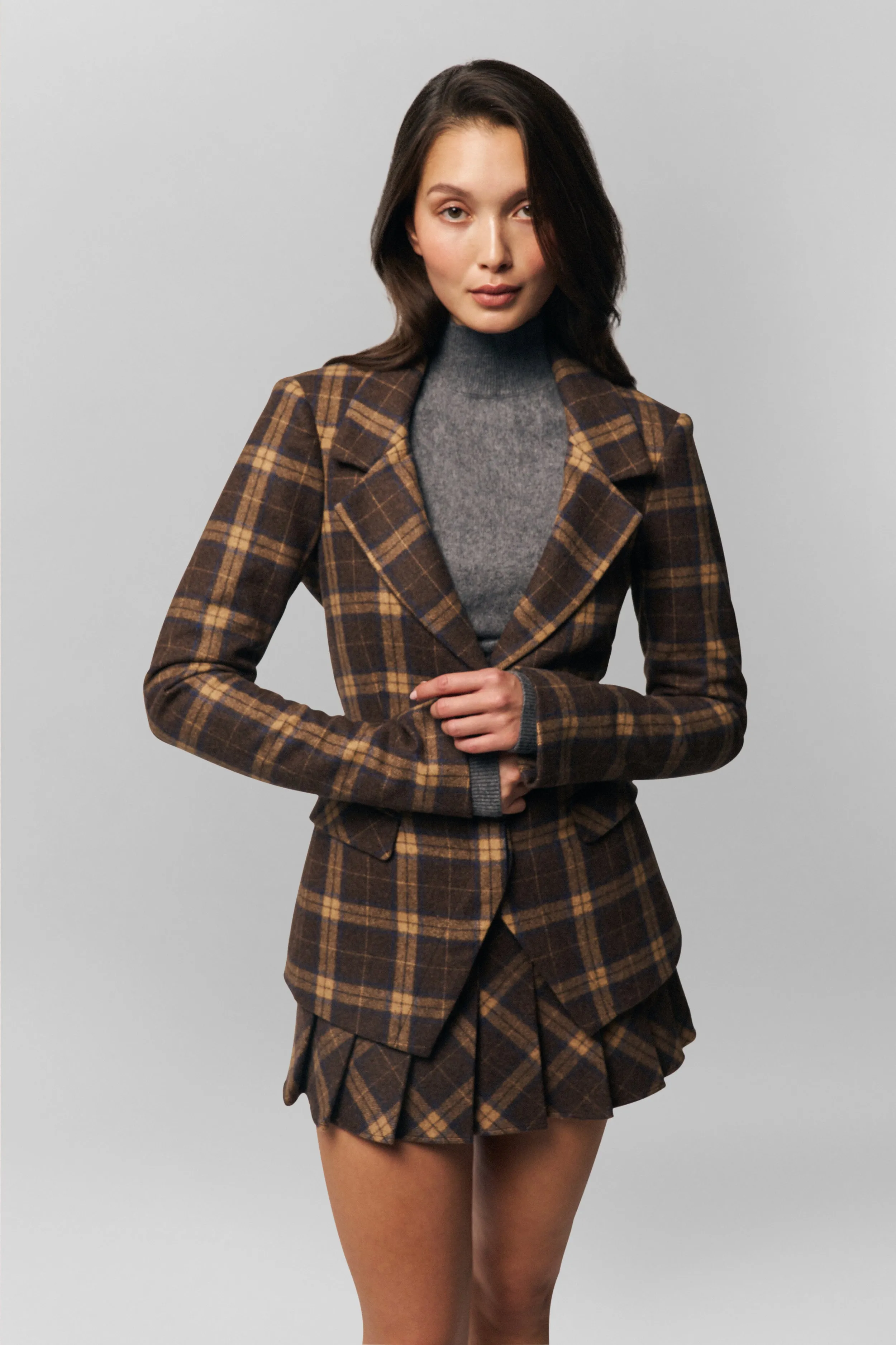 Daily Wear Jacket Flex Fit Design Cooper Tartan Blazer