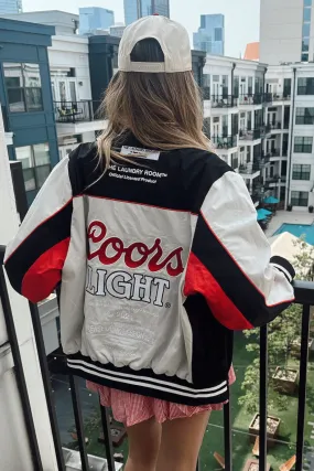 Coors Light Official Team Racing Jacket- Black Oversized style Non Restrictive Movement Cut