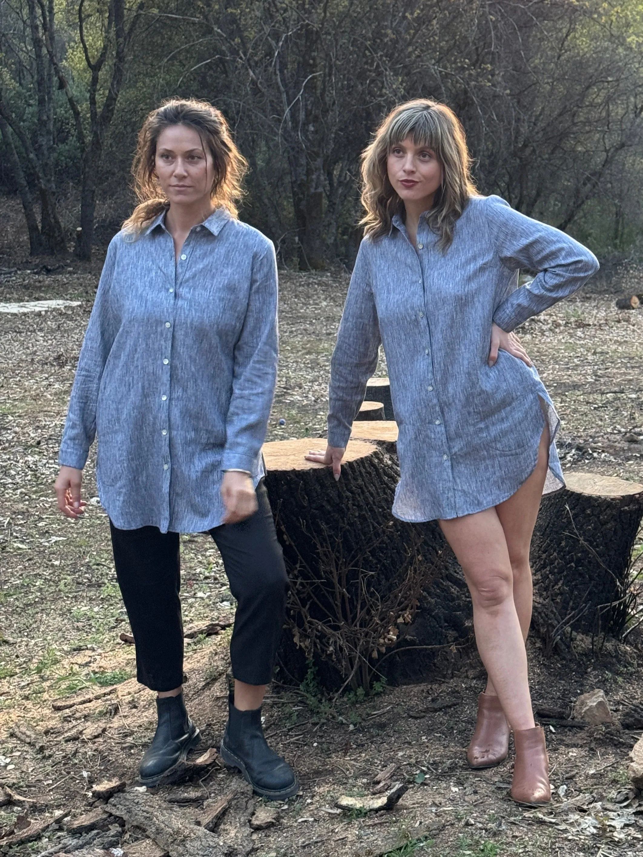 Cozy Cardigan Cora Cover Up in Heatherd Stone Linen